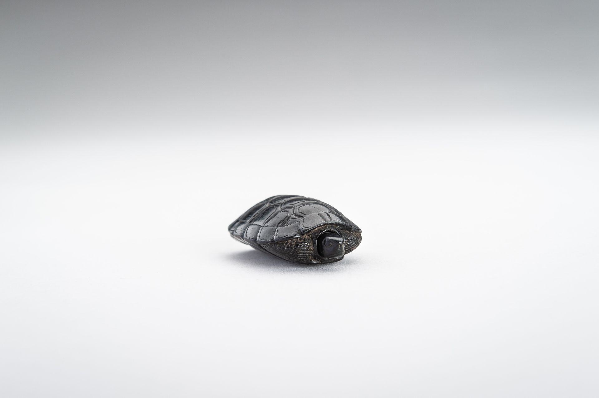 A WOOD NETSUKE OF A TORTOISE - Image 10 of 12