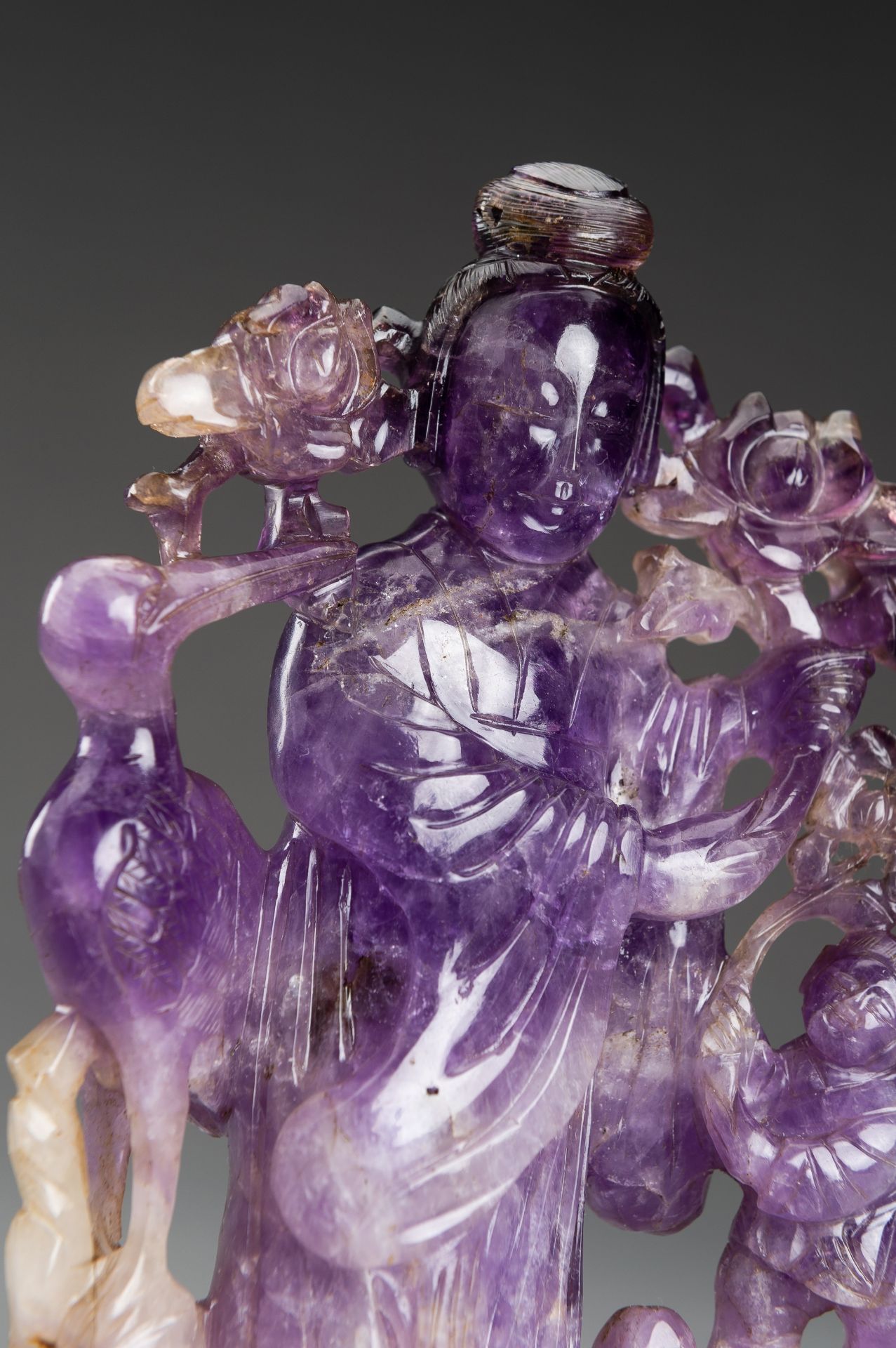 AN AMETHYST GROUP OF MAGU, 1900s - Image 3 of 11