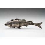 AN ARTICULATED SILVER FISH, c. 1900s
