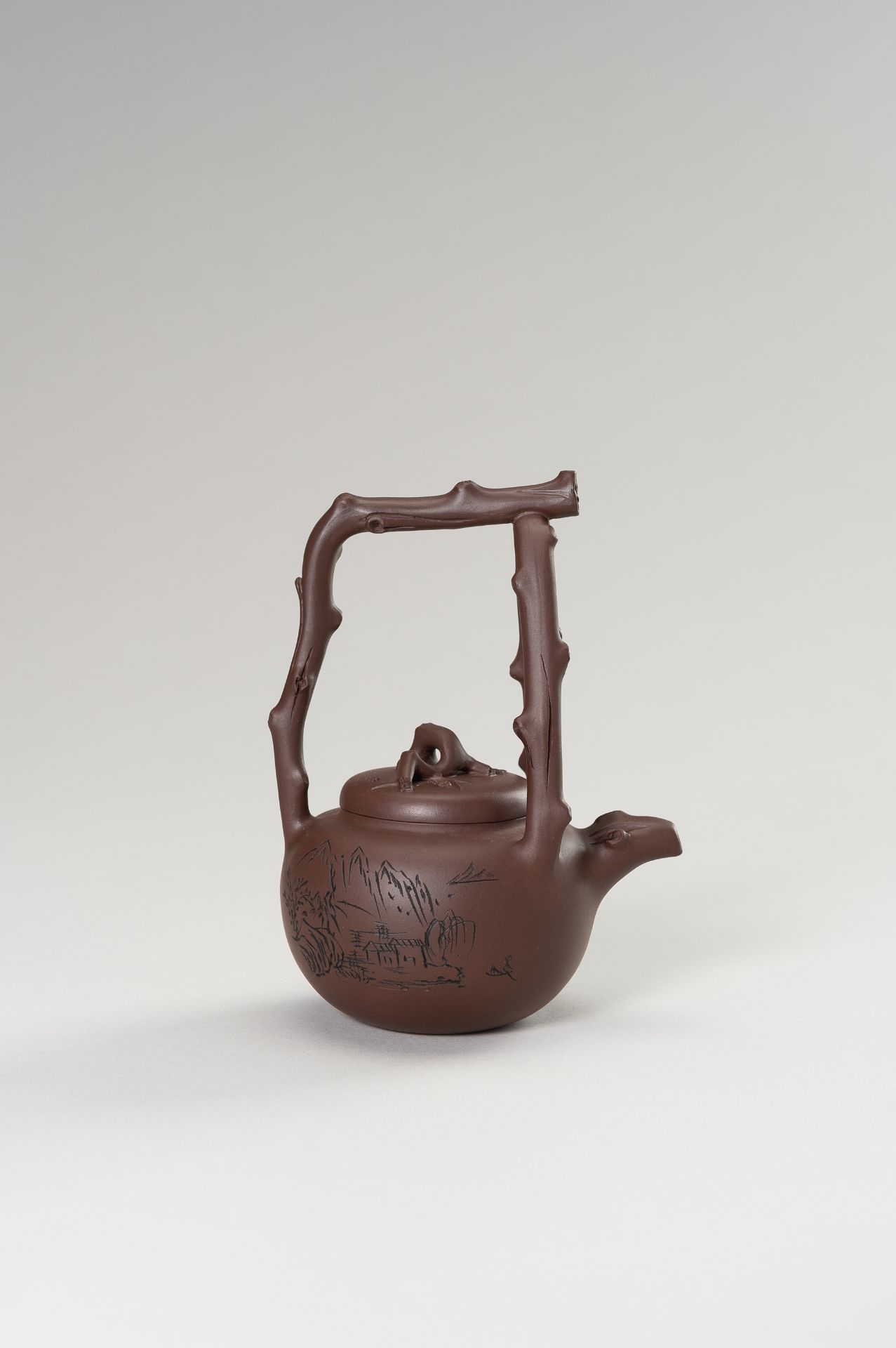 AN YIXING ZISHA TEAPOT AND COVER - Image 3 of 14