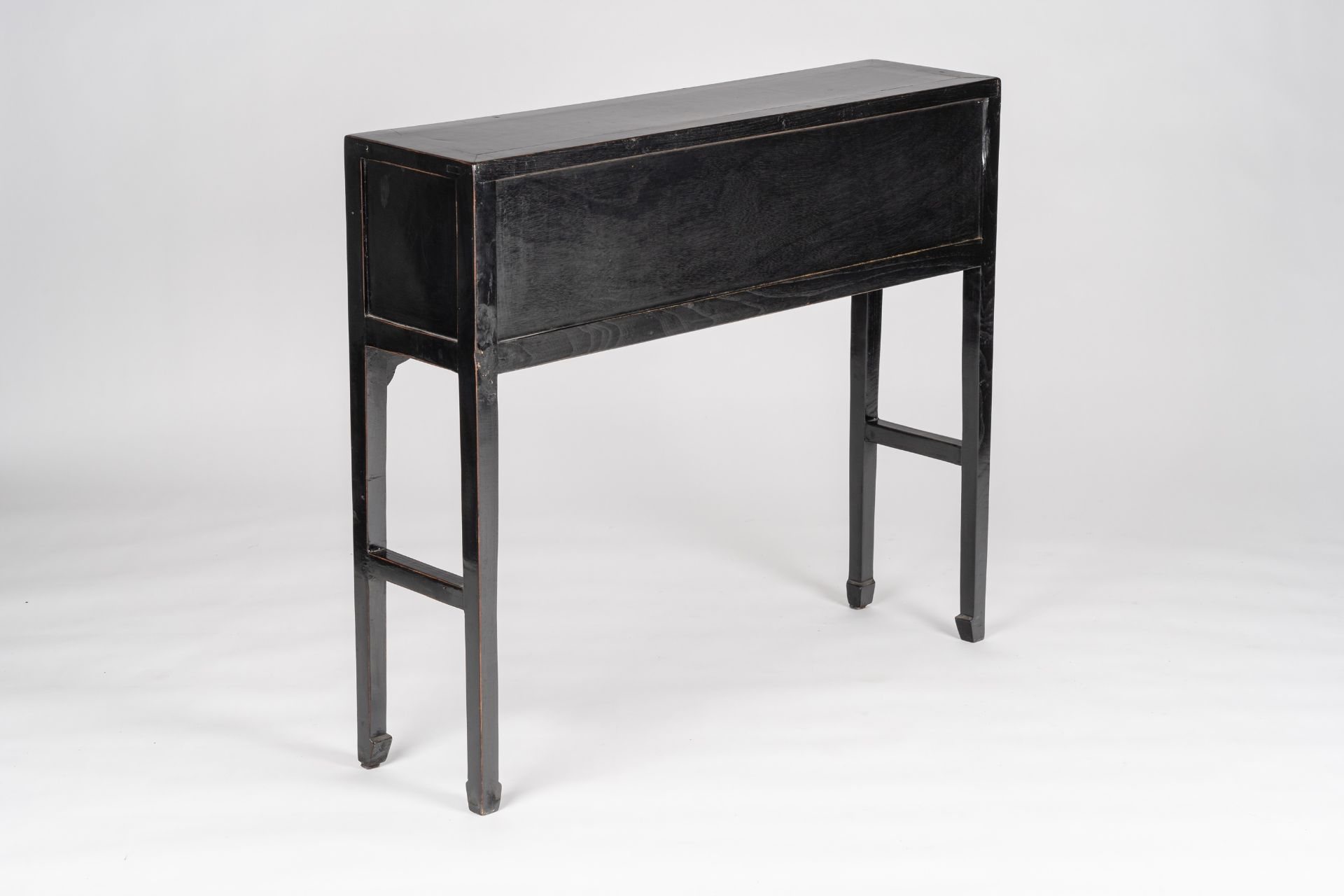 A BLACK LACQUERED CONSOLE TABLE, MEIJI - Image 7 of 11