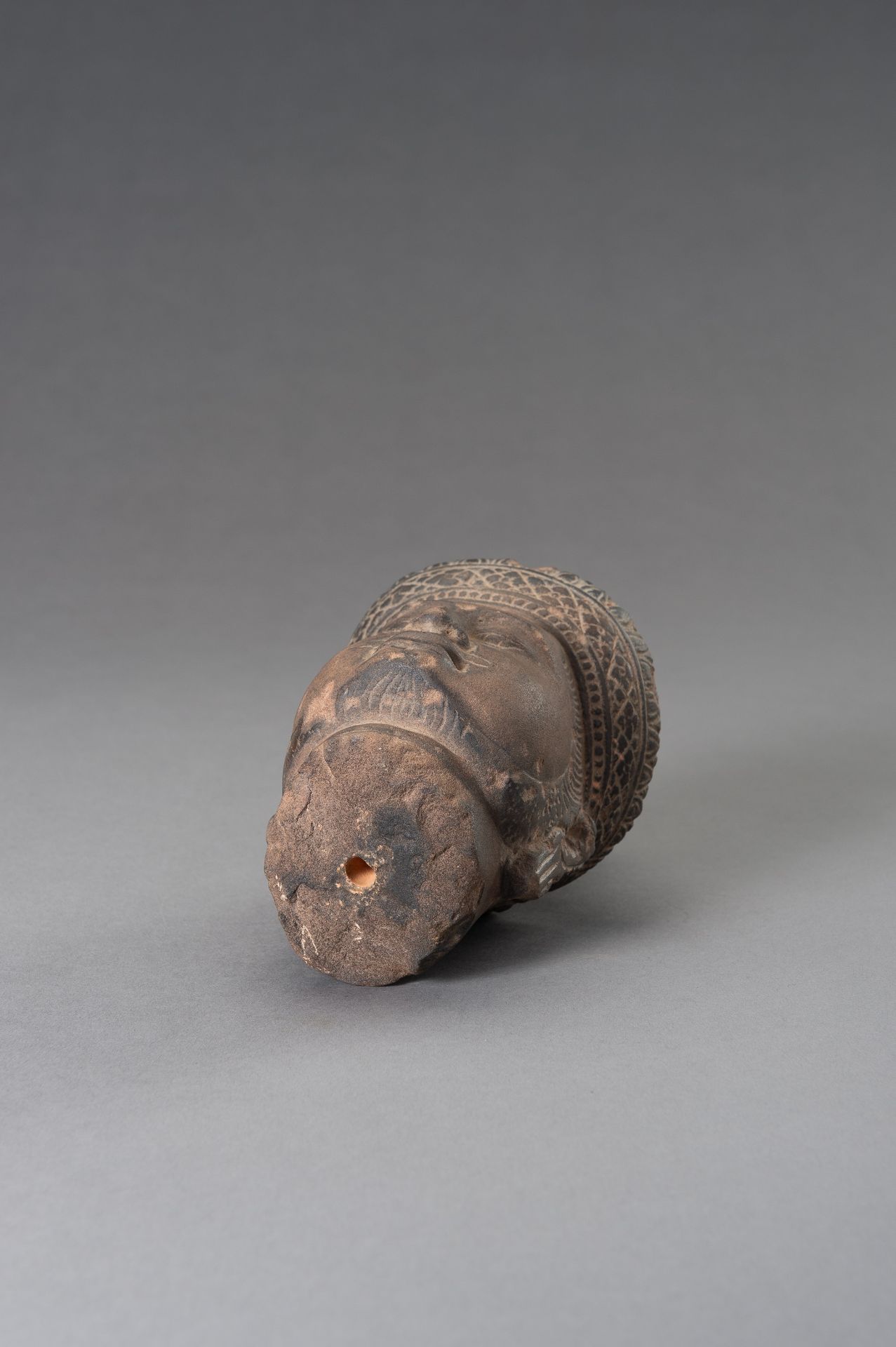 A STONEWARE MUSEUM COPY OF A KHMER HEAD - Image 11 of 11