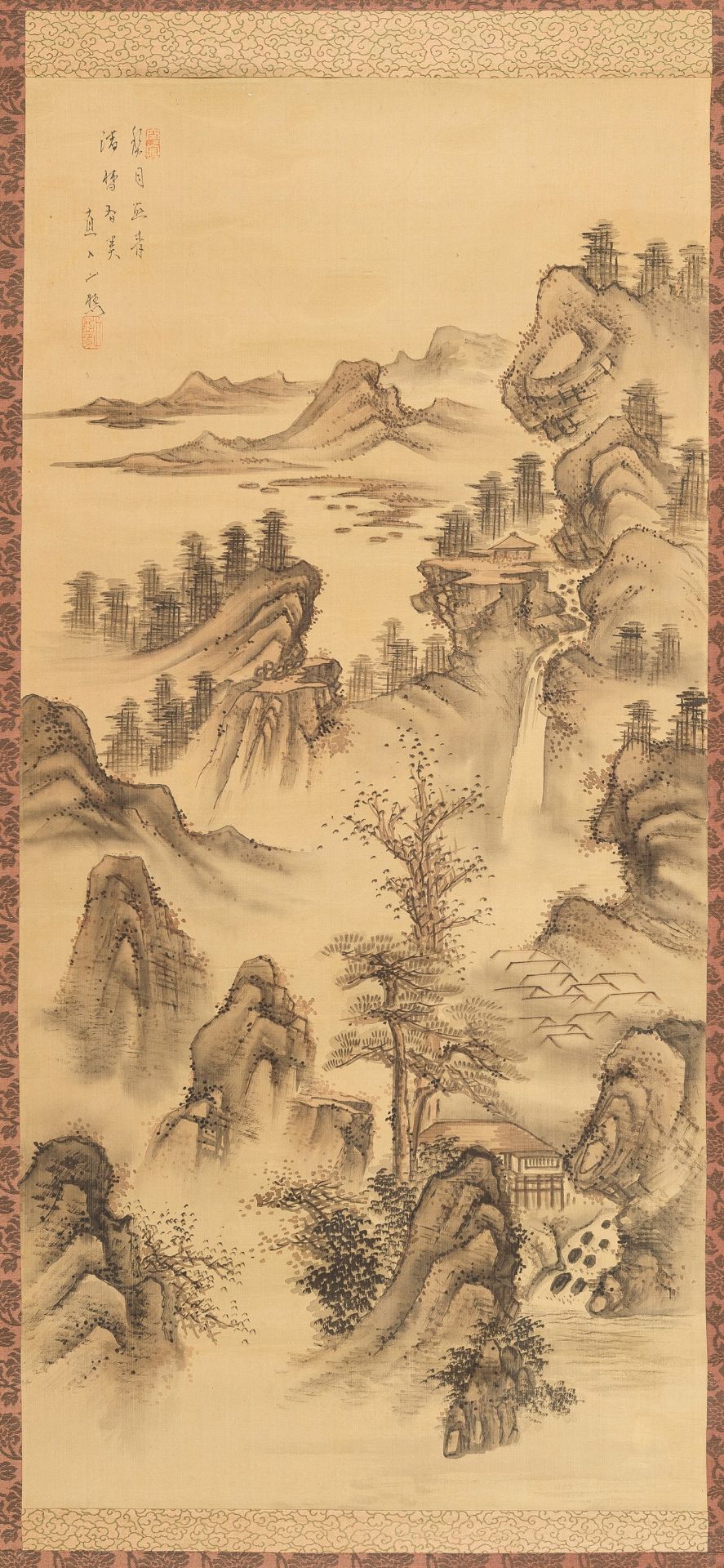 TANOMURA CHOKUNYÃ› (1814-1907): A SCROLL PAINTING OF MOUNTAINS