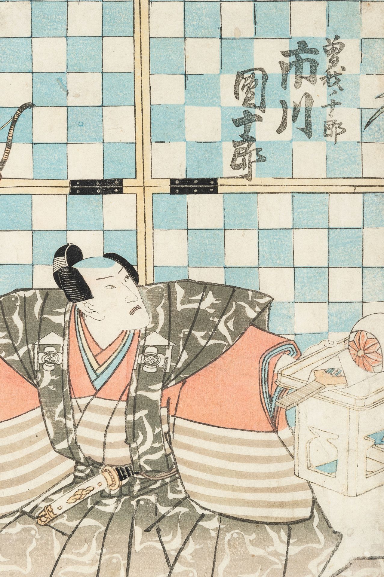 UTAGAWA TOYOKUNI III: A COLOR WOODBLOCK PRINT TYPTICH DEPICTING SOGA MONOGATARI - Image 7 of 15