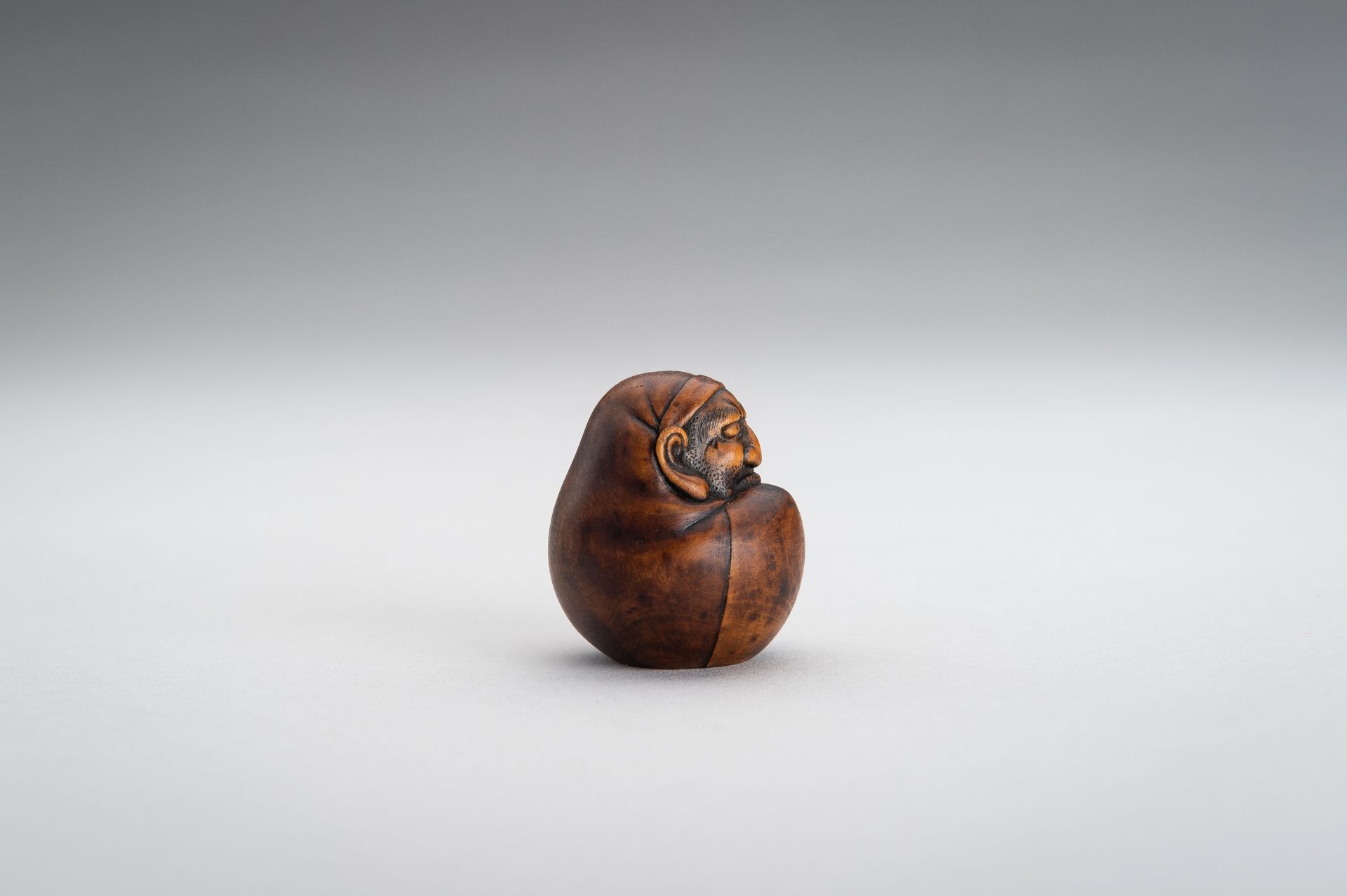 MASANAO: A WOOD NESTUKE OF A DARUMA DOLL - Image 4 of 12