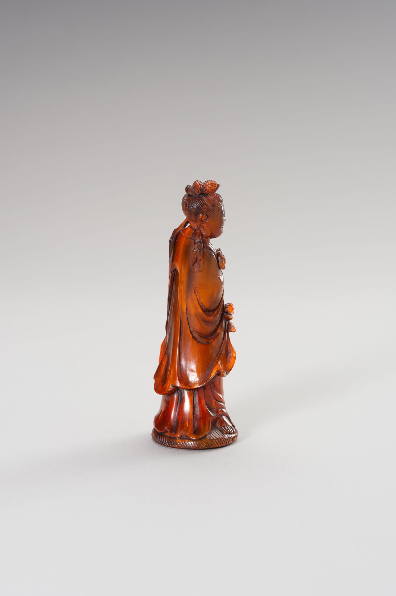 A HORN FIGURE OF GUANYIN - Image 9 of 11