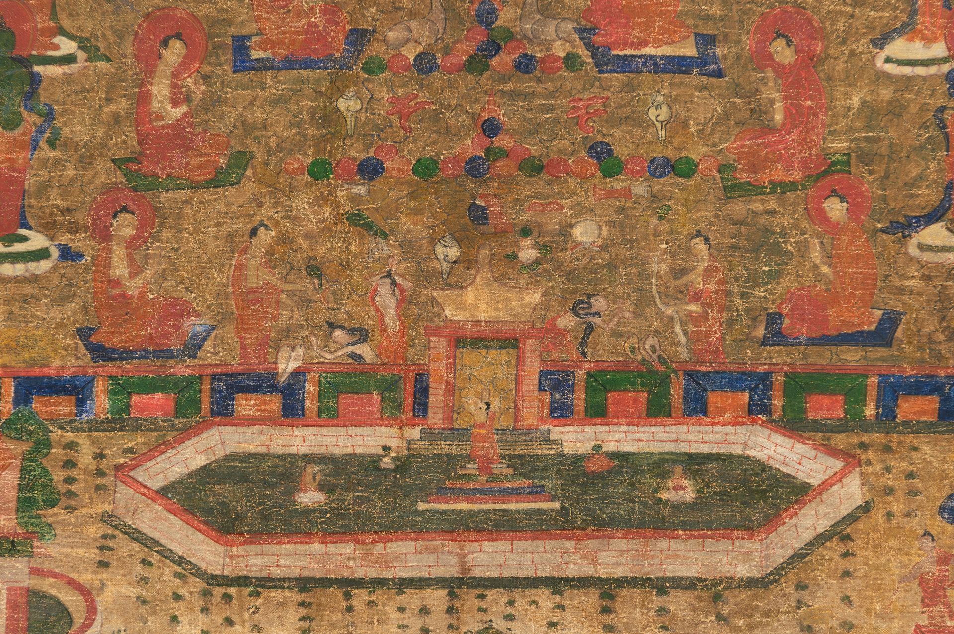 A THANGKA OF BUDDHA AMITHABA - Image 6 of 10