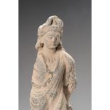 A GANDHARAN SCHIST FIGURE OF A YOUTHFUL BODHISATTVA