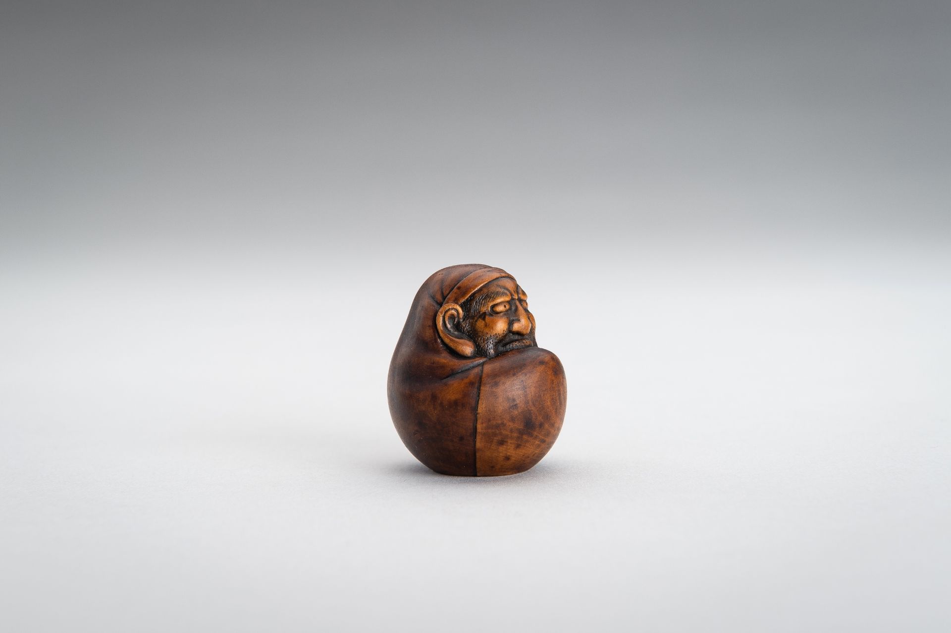 MASANAO: A WOOD NESTUKE OF A DARUMA DOLL - Image 3 of 12