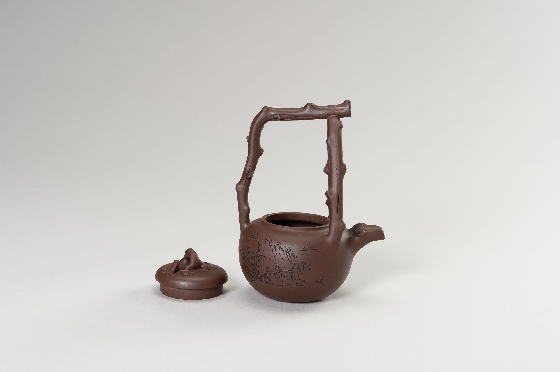 AN YIXING ZISHA TEAPOT AND COVER - Image 5 of 14