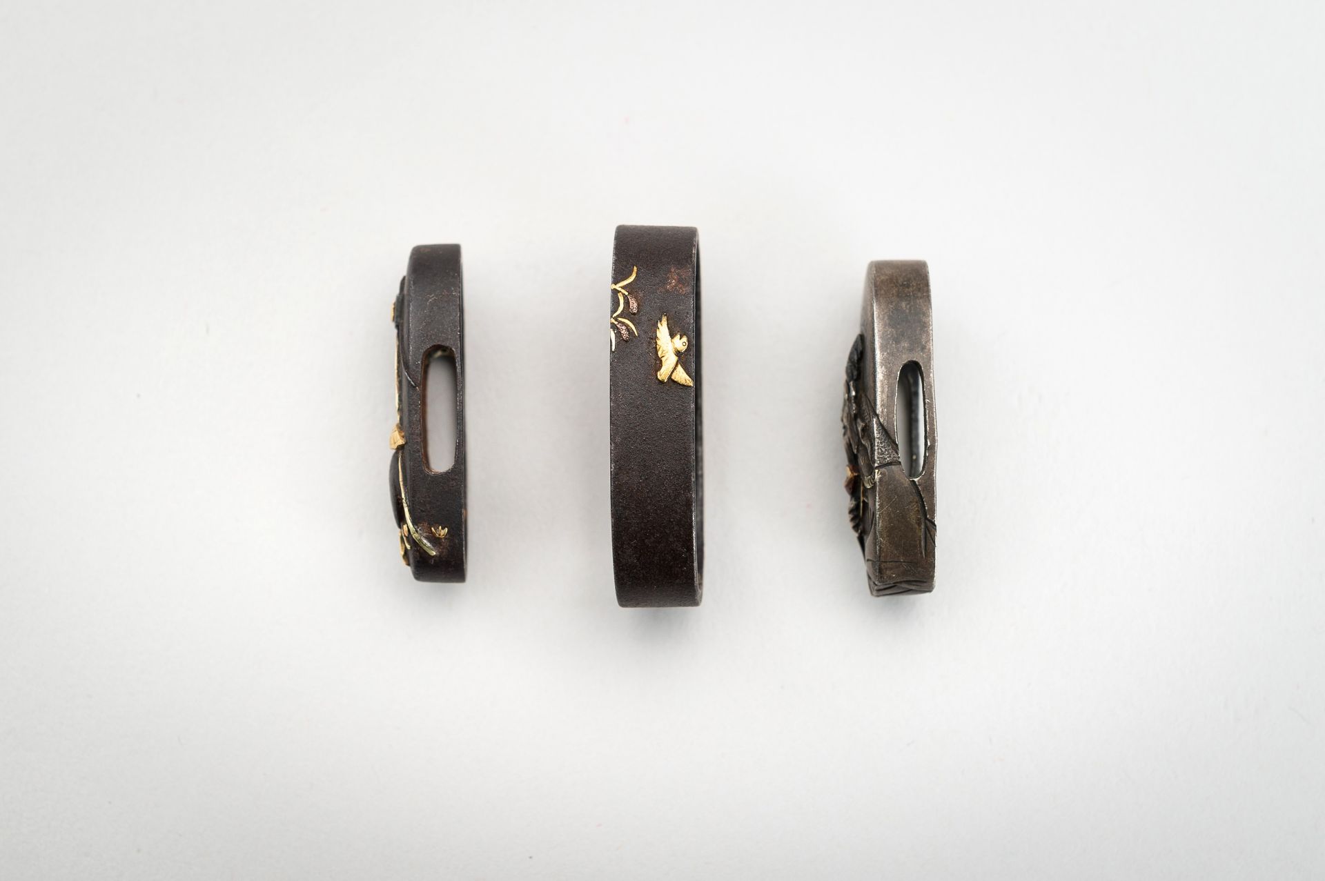 A GROUP OF TWO KASHIRA AND ONE FUCHI, 19th CENTURY - Image 7 of 8