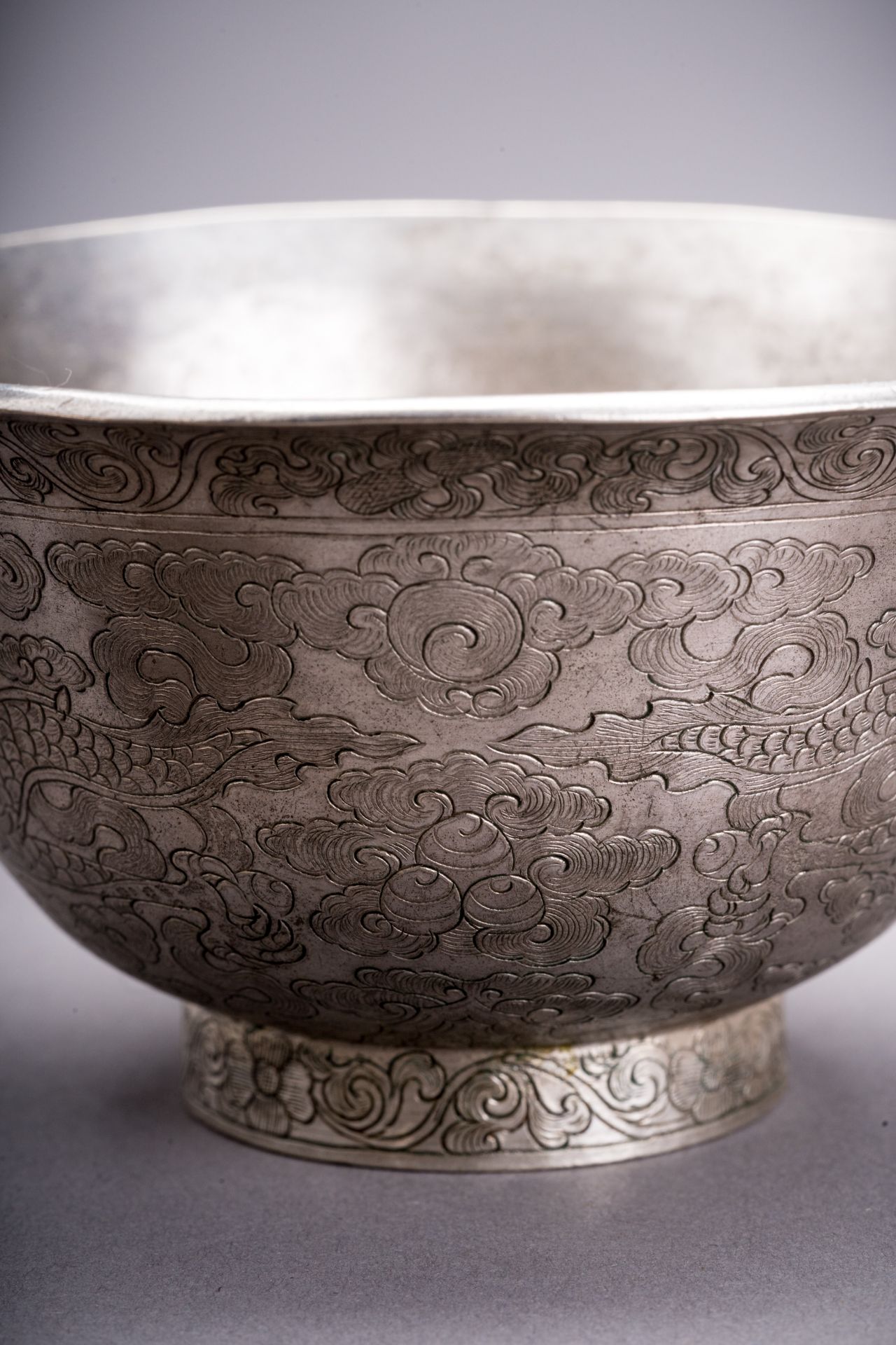 TWO SILVER BUTTER TEA SETS, QING DYNASTY - Image 3 of 7