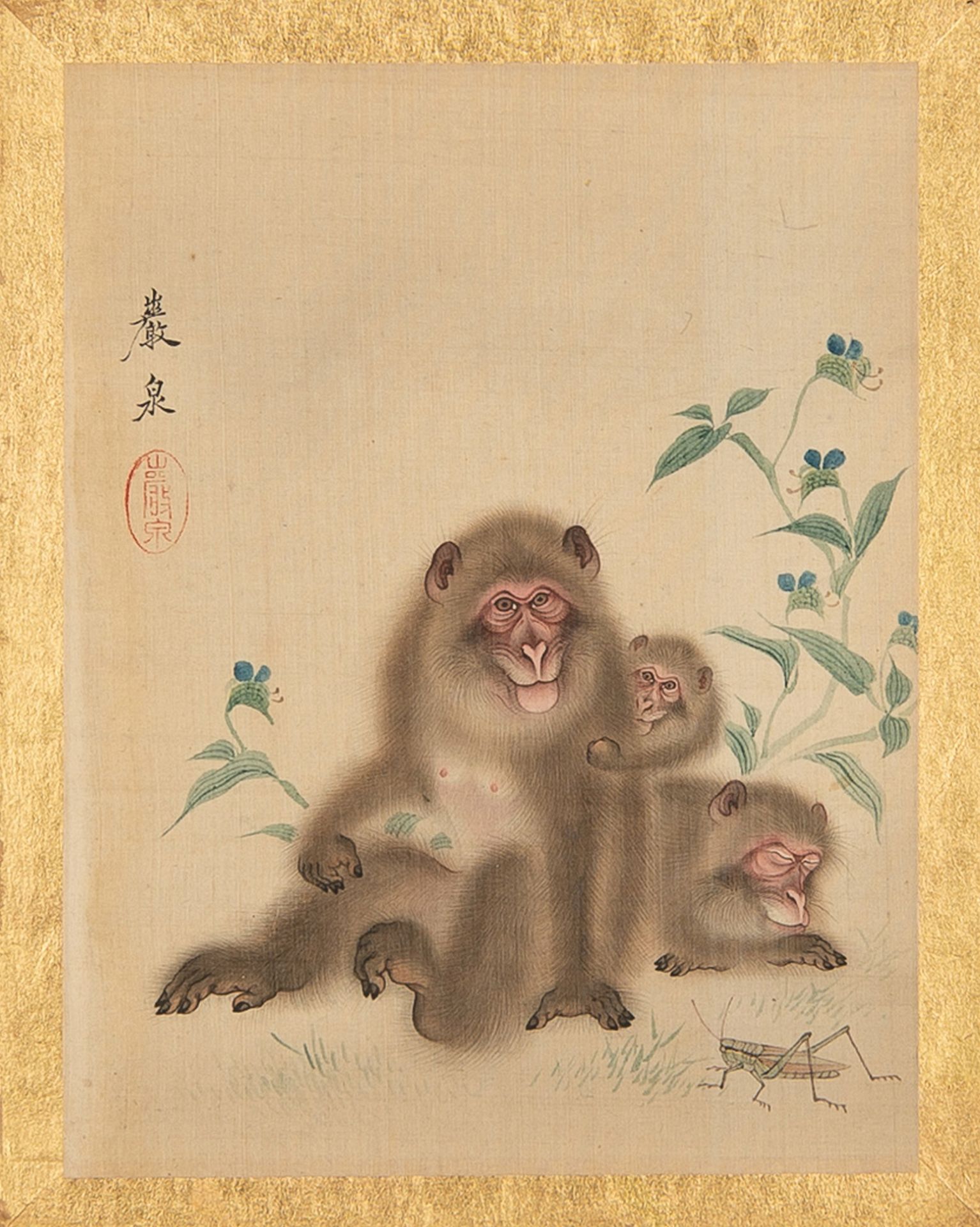 KAMATA GANSEN: A RARE SET OF FOUR FINE JAPANESE SILK PAINTINGS FROM AN ALBUM - Bild 17 aus 24