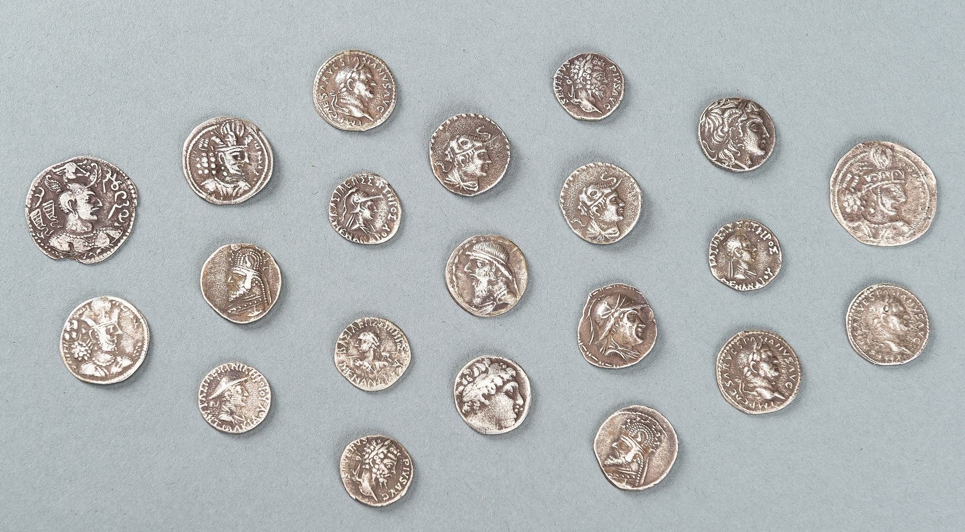 A SET OF 21 INDO-GREEK SILVER COINS