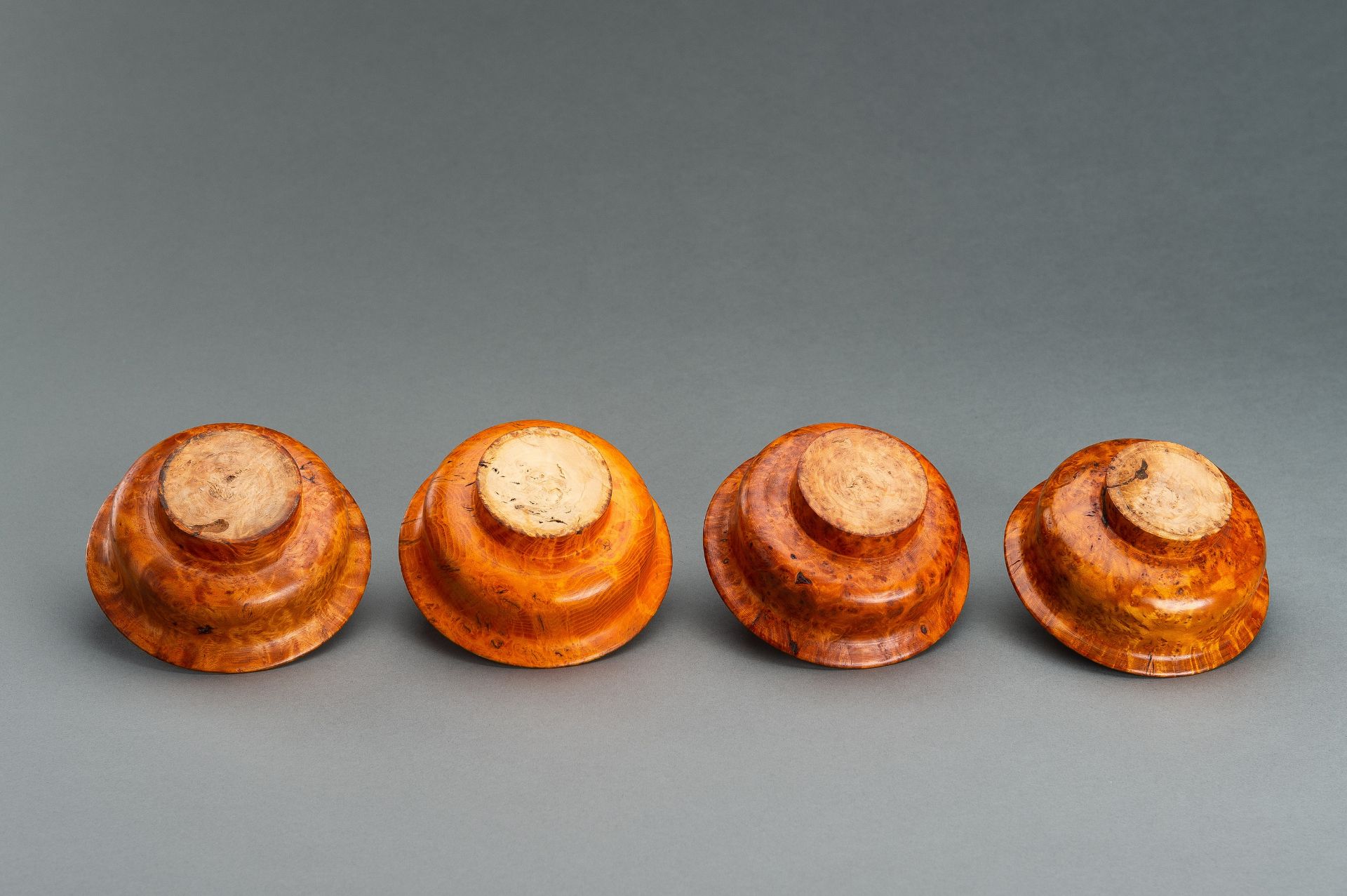 A LOT WITH FOUR TIBETAN ROOT WOOD CUPS - Image 13 of 13