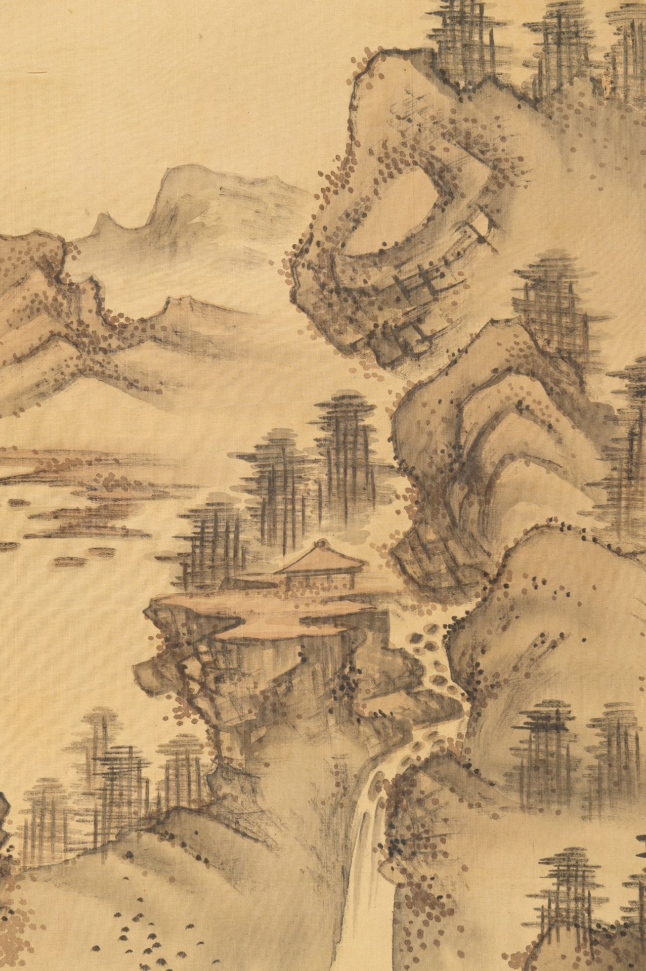 TANOMURA CHOKUNYÃ› (1814-1907): A SCROLL PAINTING OF MOUNTAINS - Image 7 of 11