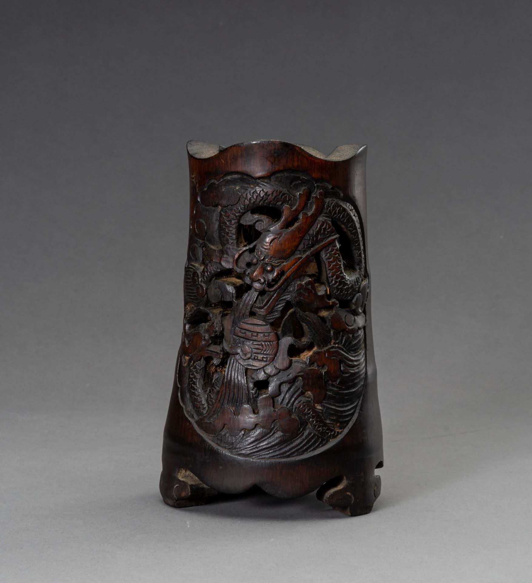 A BAMBOO BRUSHPOT, BITONG, REPUBLIC PERIOD