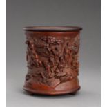 A 'SCHOLARS' BAMBOO BRUSHPOT, BITONG