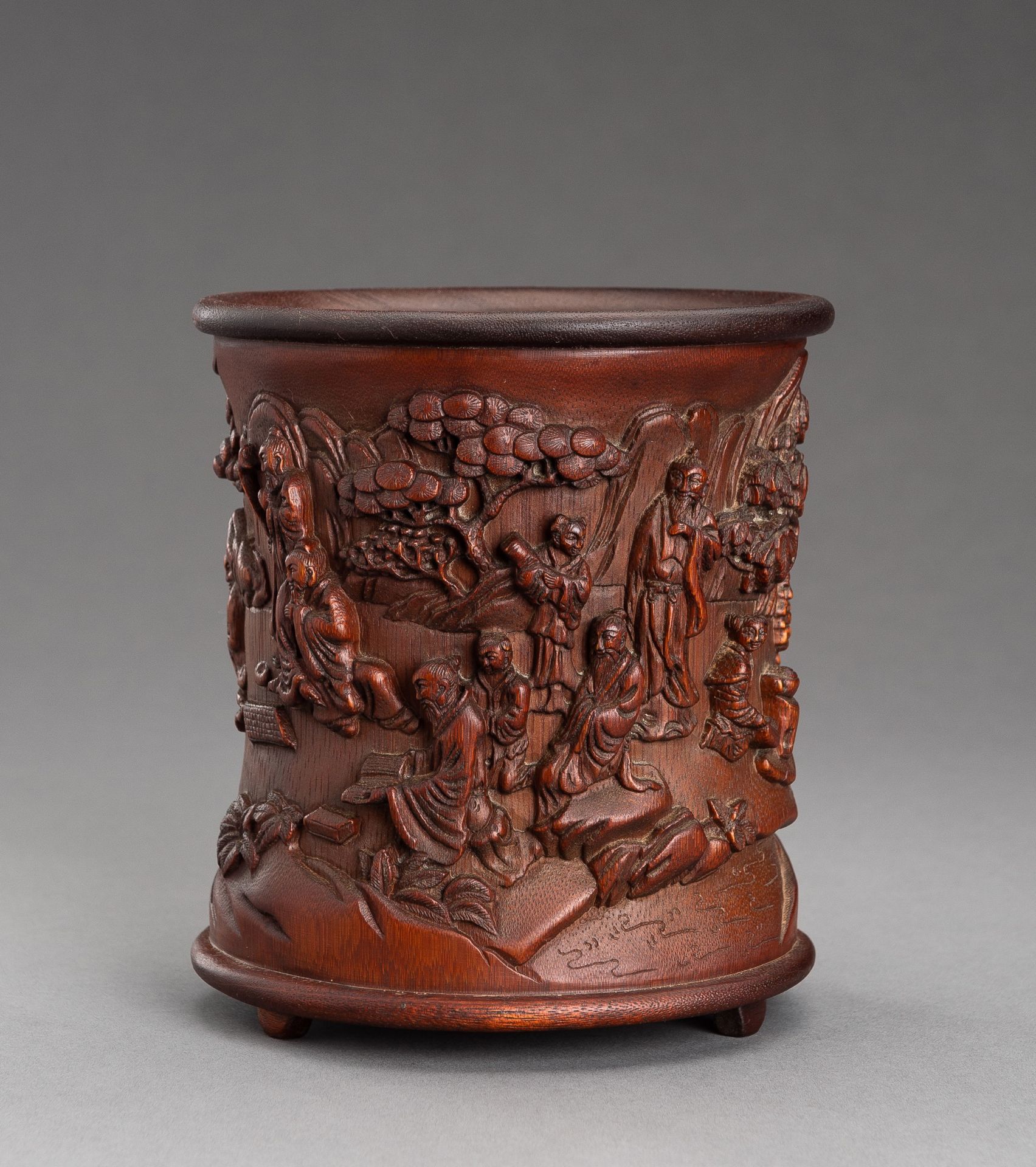 A 'SCHOLARS' BAMBOO BRUSHPOT, BITONG