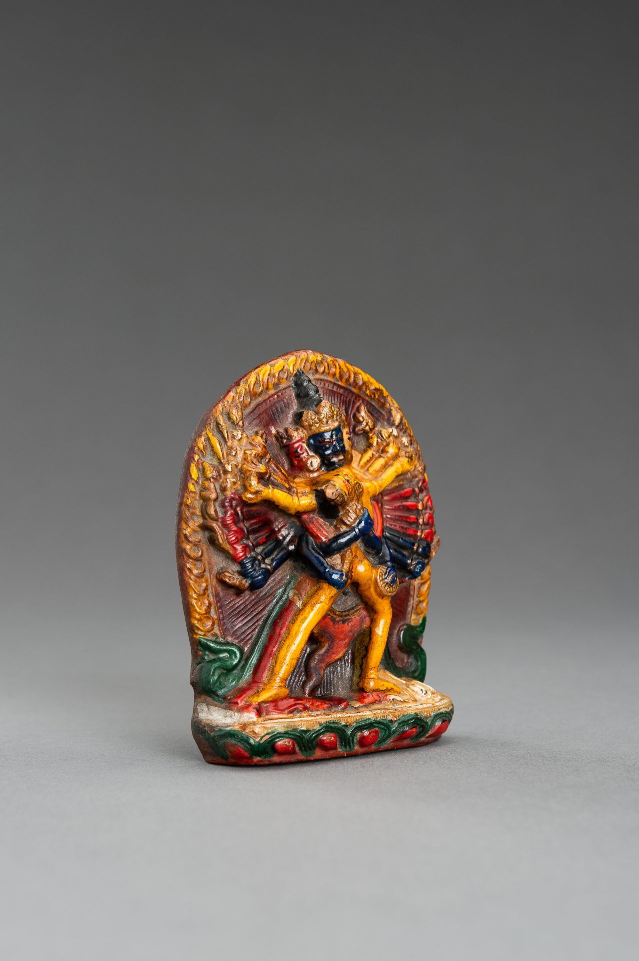 A TSA TSA WITH CHAKRASAMVARA, c. 1900s - Bild 3 aus 8