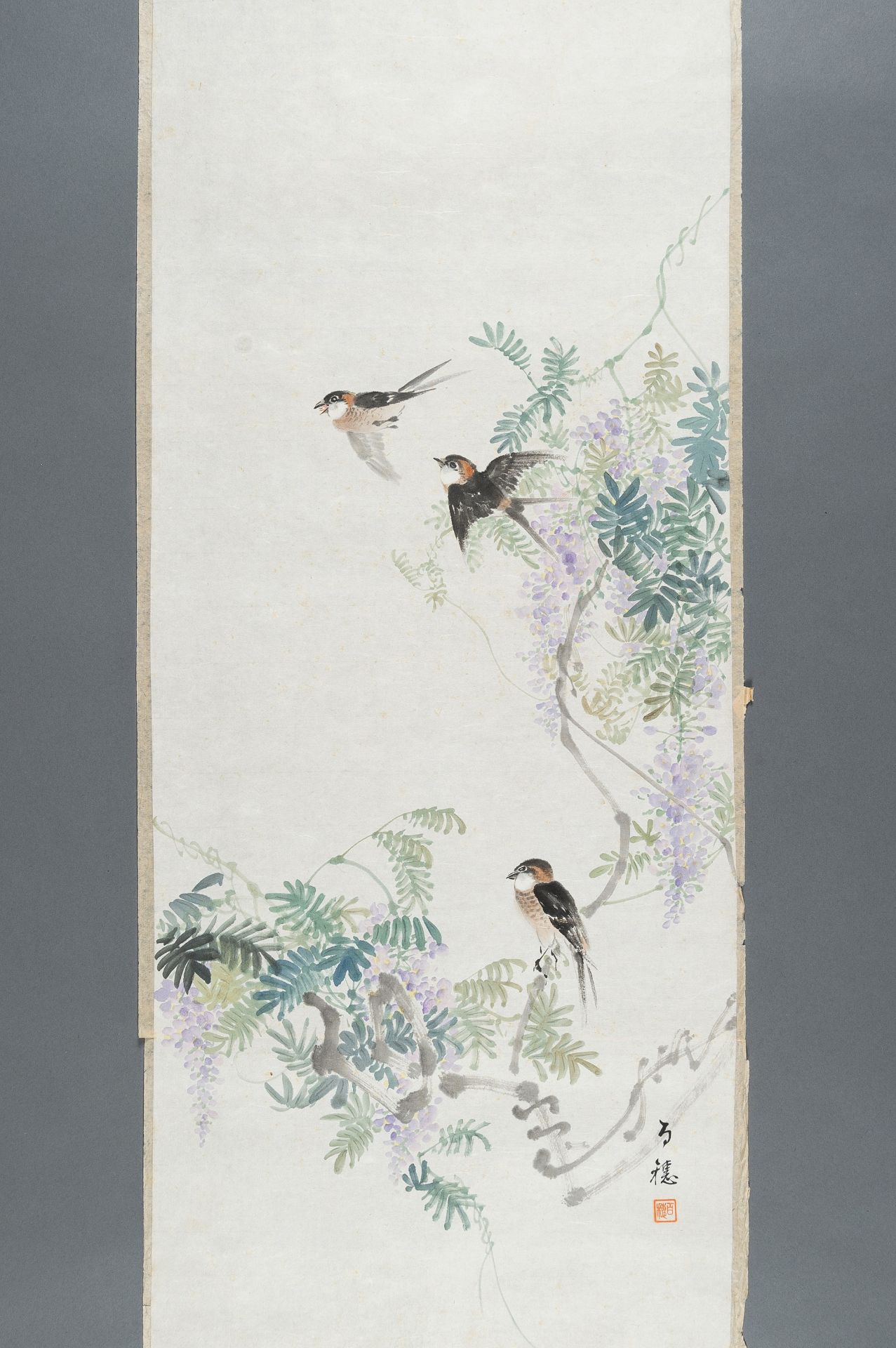HIRAFUKU HYAKUSUI (1877-1933): TWELWE PAINTINGS OF BIRDS - Bild 40 aus 74
