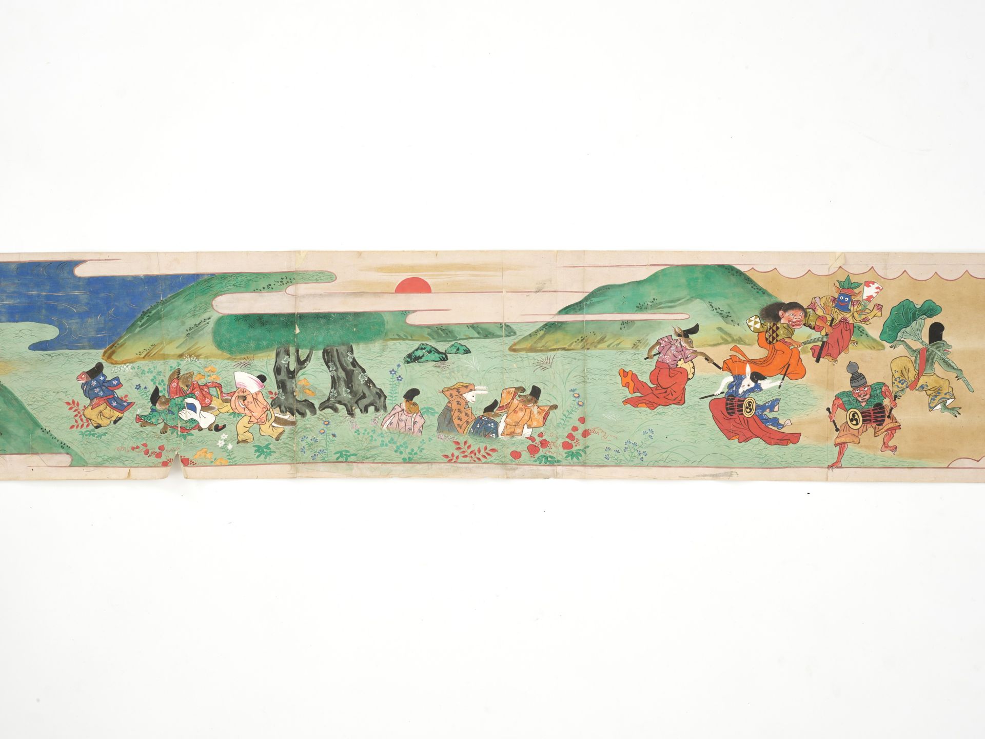 AN EMAKI HANDSCROLL DEPICTING THE NOCTURNAL PROCESSION OF THE HUNDRED DEMONS, HYAKKI YAGYO - Image 3 of 9