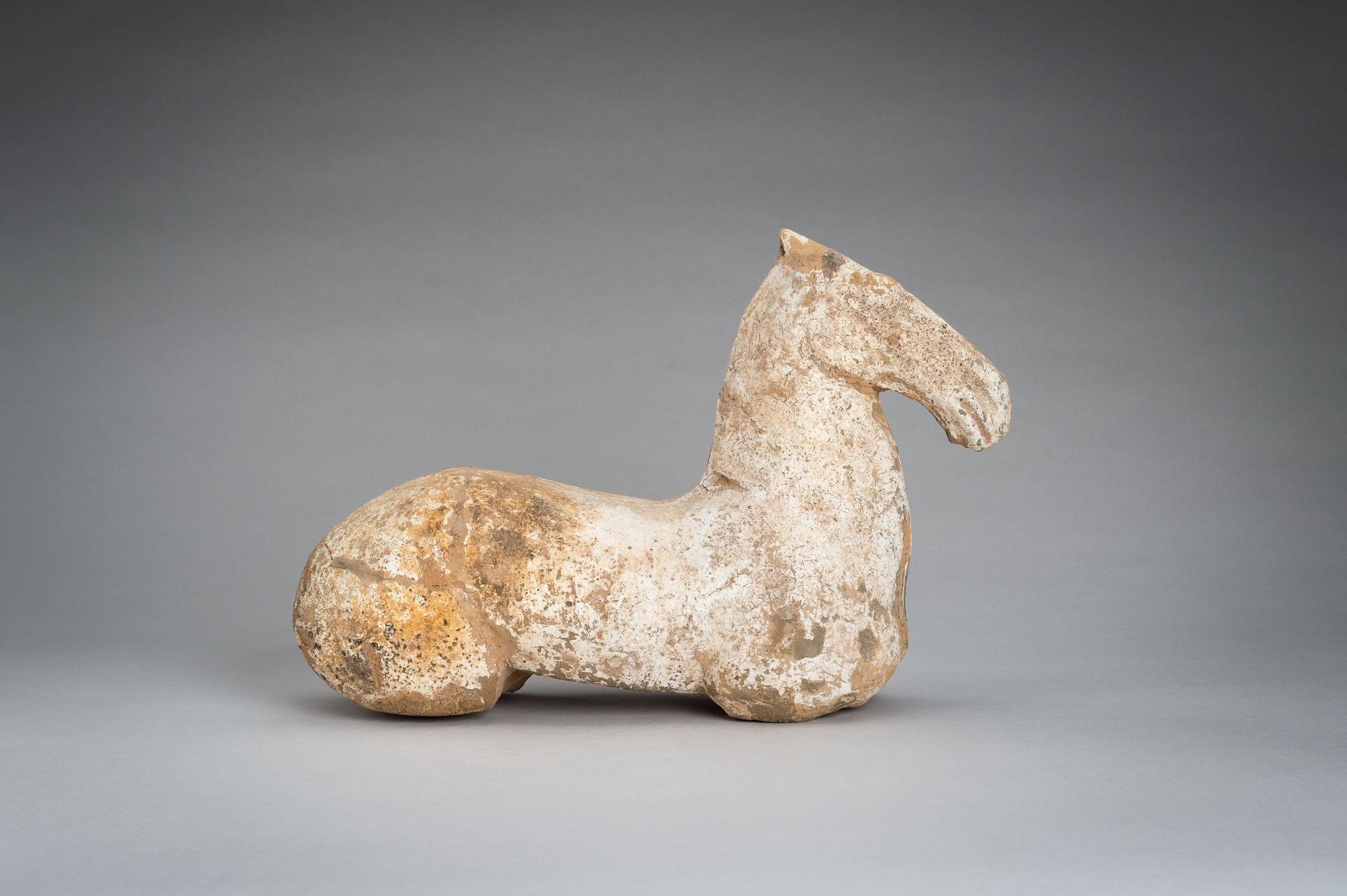 A POTTERY FIGURE OF A HORSE, HAN DYNASTY - Image 5 of 11