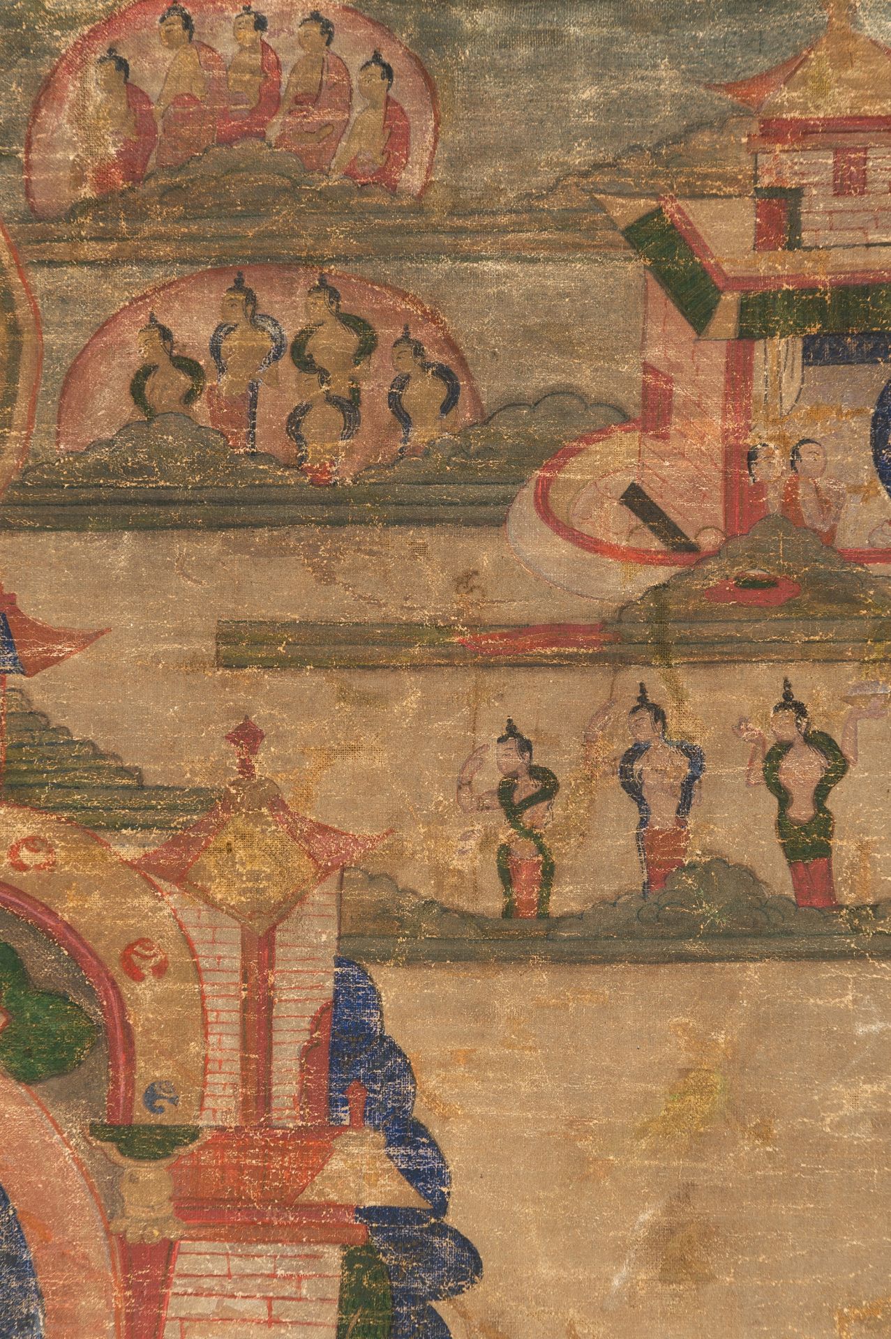 A THANGKA OF BUDDHA AMITHABA - Image 8 of 10