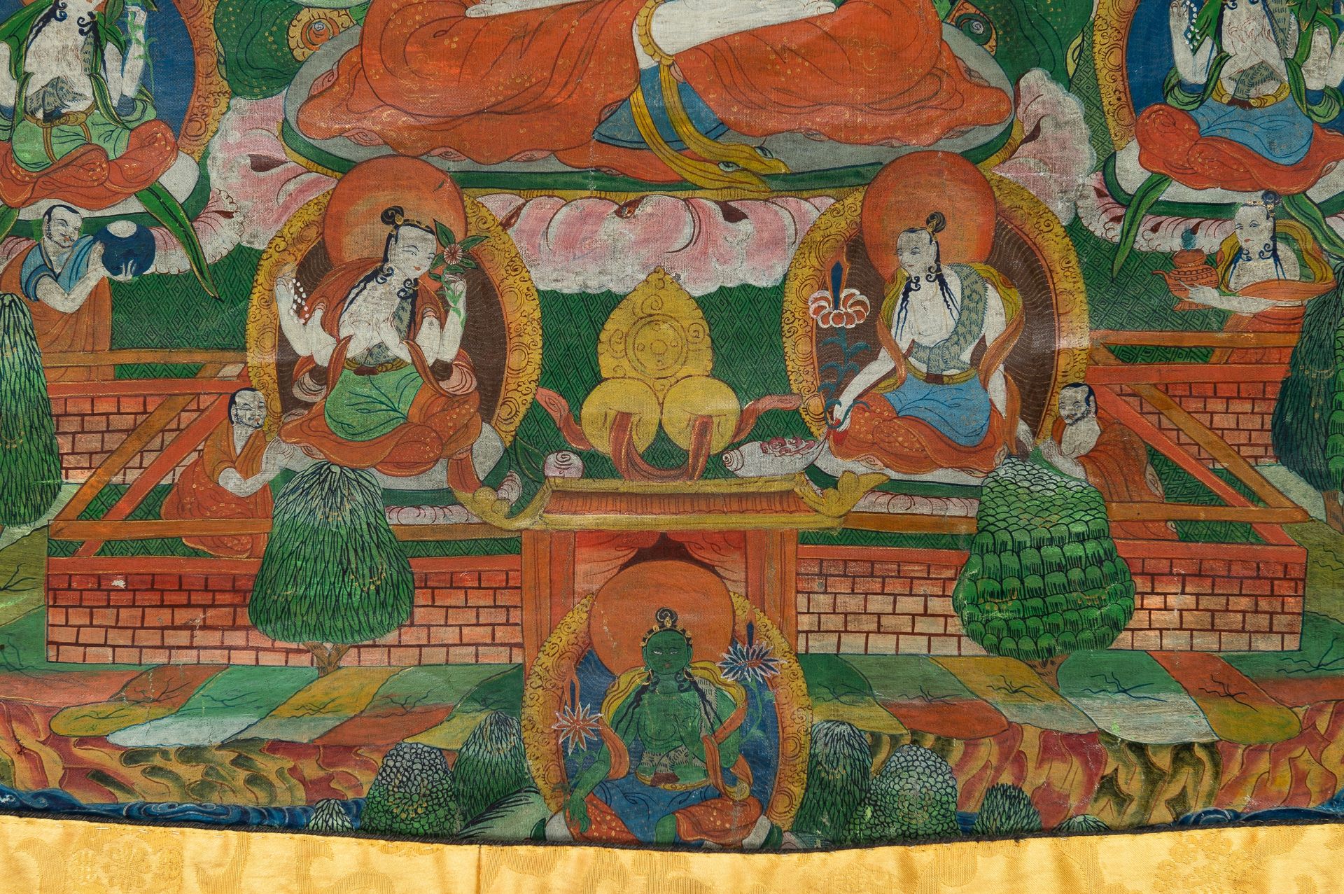 A THANGKA OF SADAKSHRI AVALOKITESHVARA, c. 1900s - Image 6 of 10