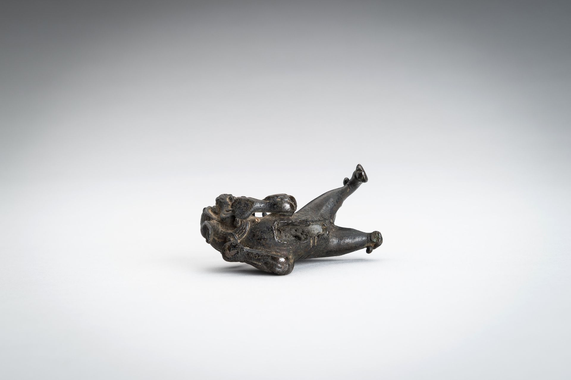 A BRONZE 'BUDDHIST LION' ORNAMENT, MING - Image 12 of 14