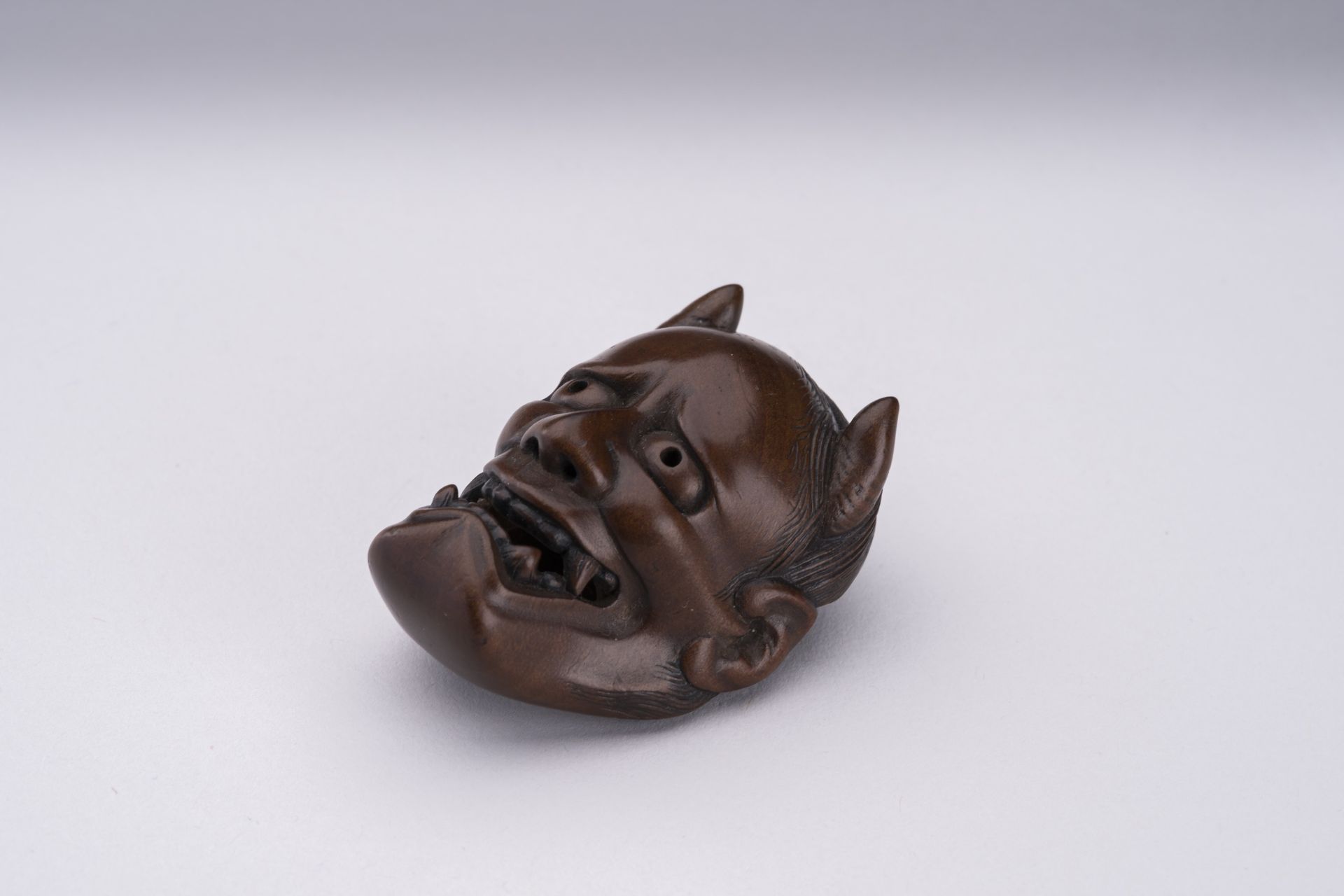 NAOAKI: A BOXWOOD MASK NETSUKE OF HANNYA - Image 3 of 7