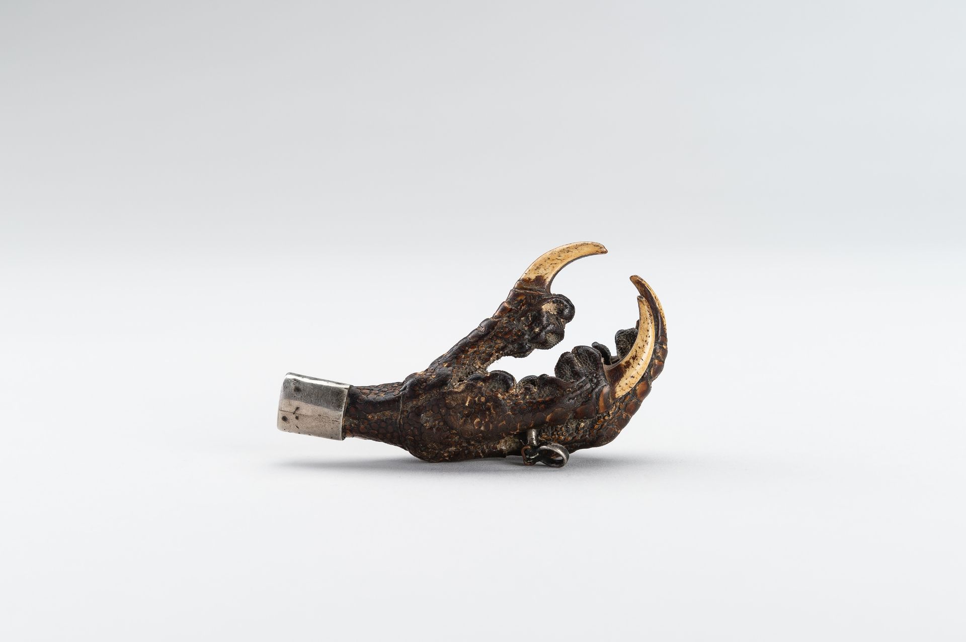 A LARGE NATURAL INU-WASHI EAGLE CLAW NETSUKE - Image 3 of 11