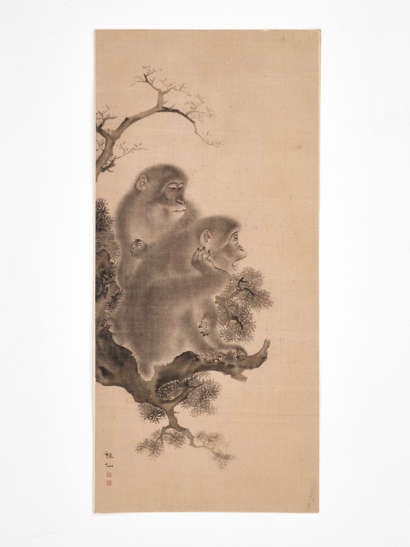 AFTER MORI SOSEN: A SMALL PRINT OF TWO MONKEYS - Bild 2 aus 6