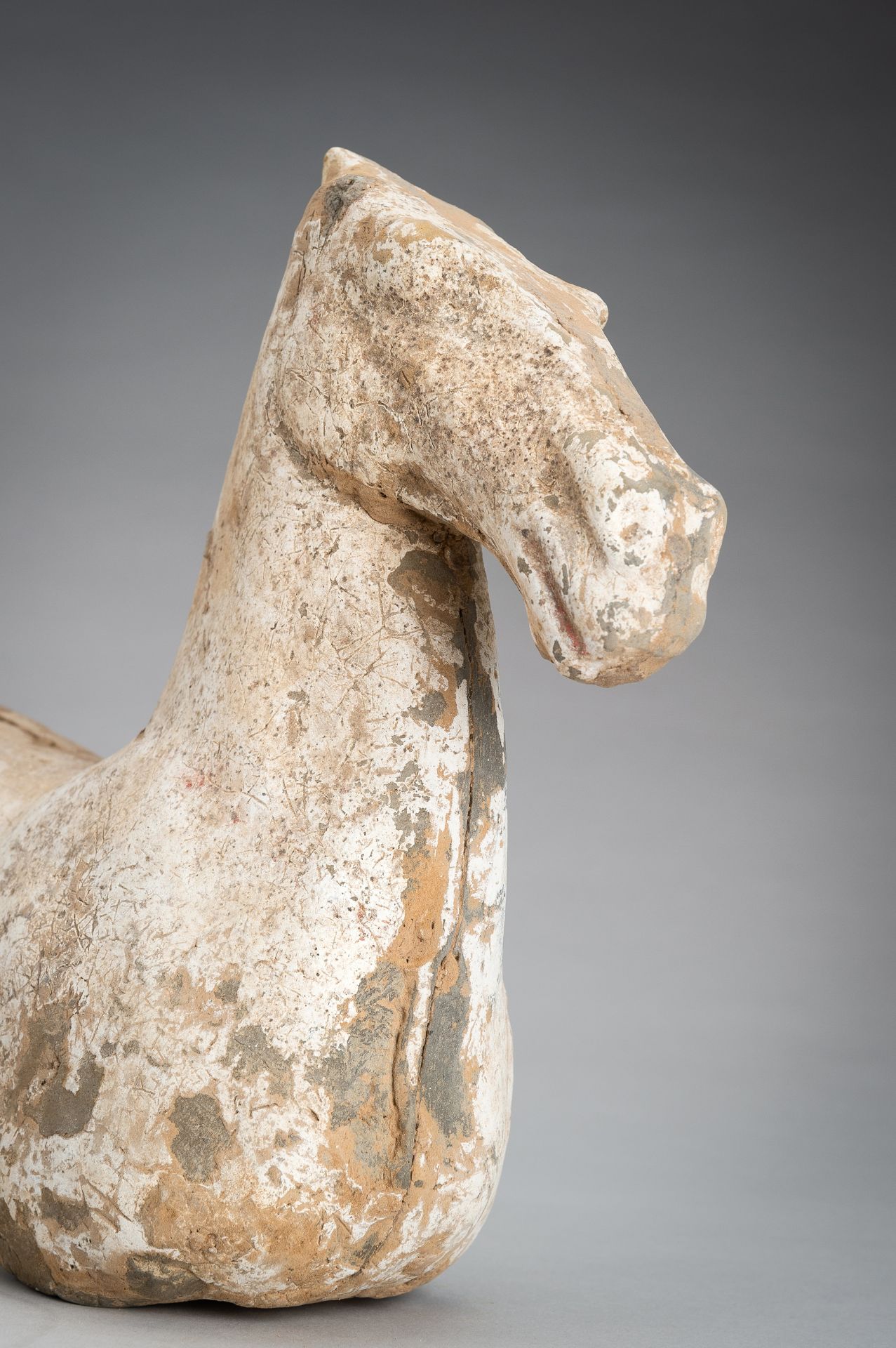 A POTTERY FIGURE OF A HORSE, HAN DYNASTY - Image 6 of 11