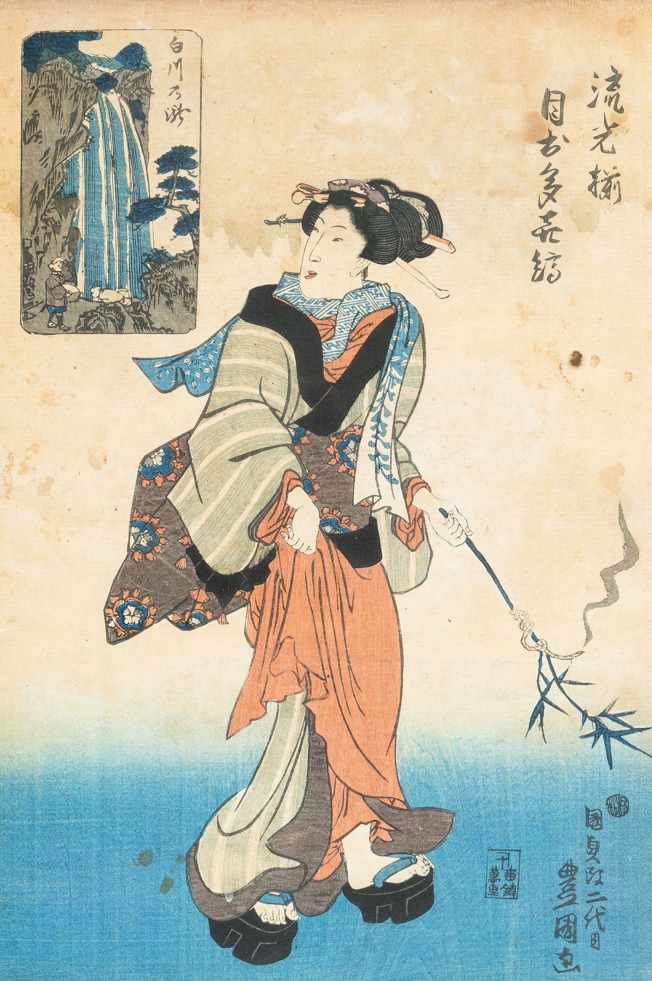 A LOT WITH SIX JAPANESE COLOR WOODBLOCK PRINTS - Image 14 of 31