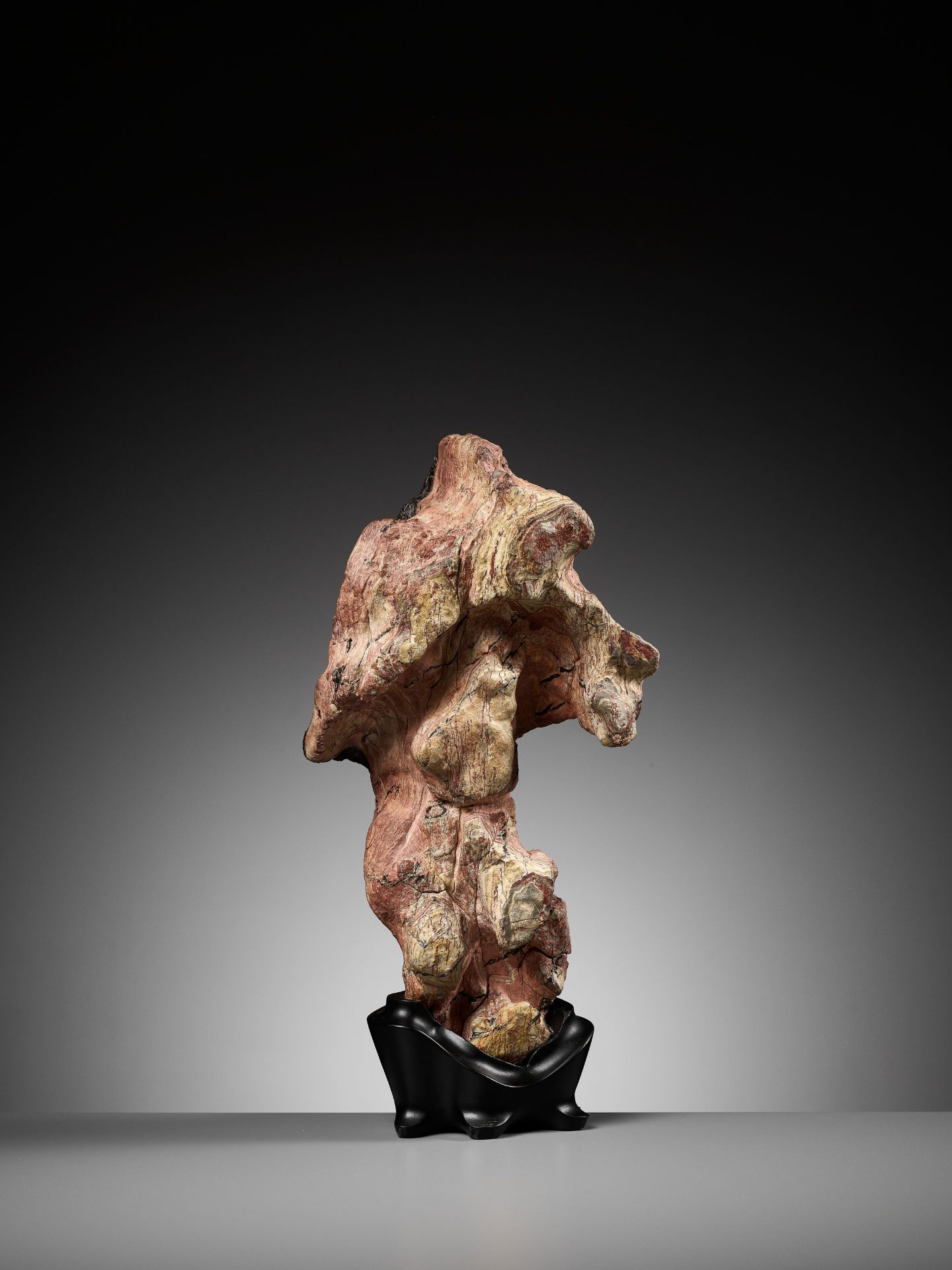 A LARGE SCHOLAR'S ROCK, SEDIMENTARY STONE, QING DYNASTY - Image 2 of 12