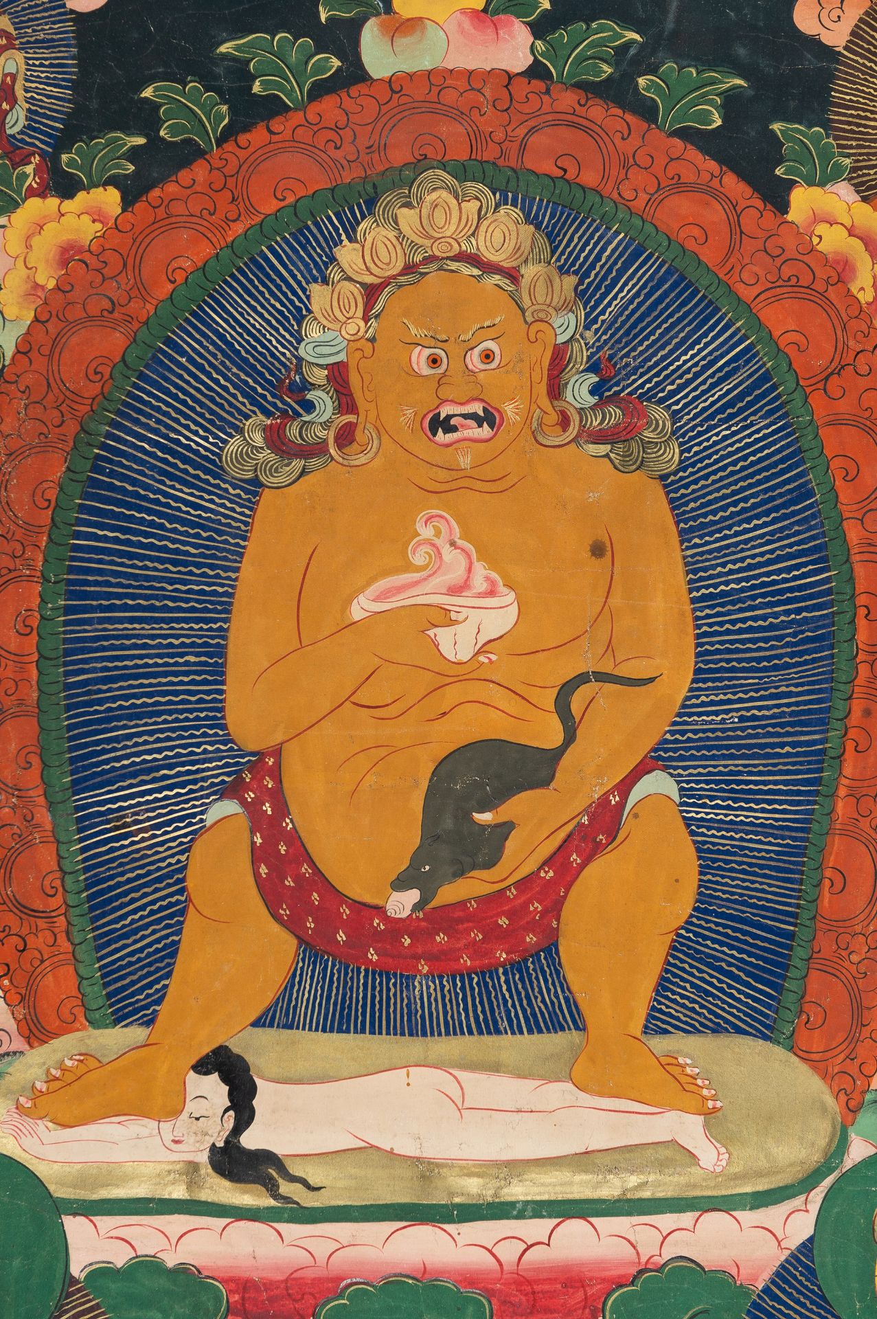 A THANGKA OF JAMBHALA, 19TH CENTURY - Image 4 of 11