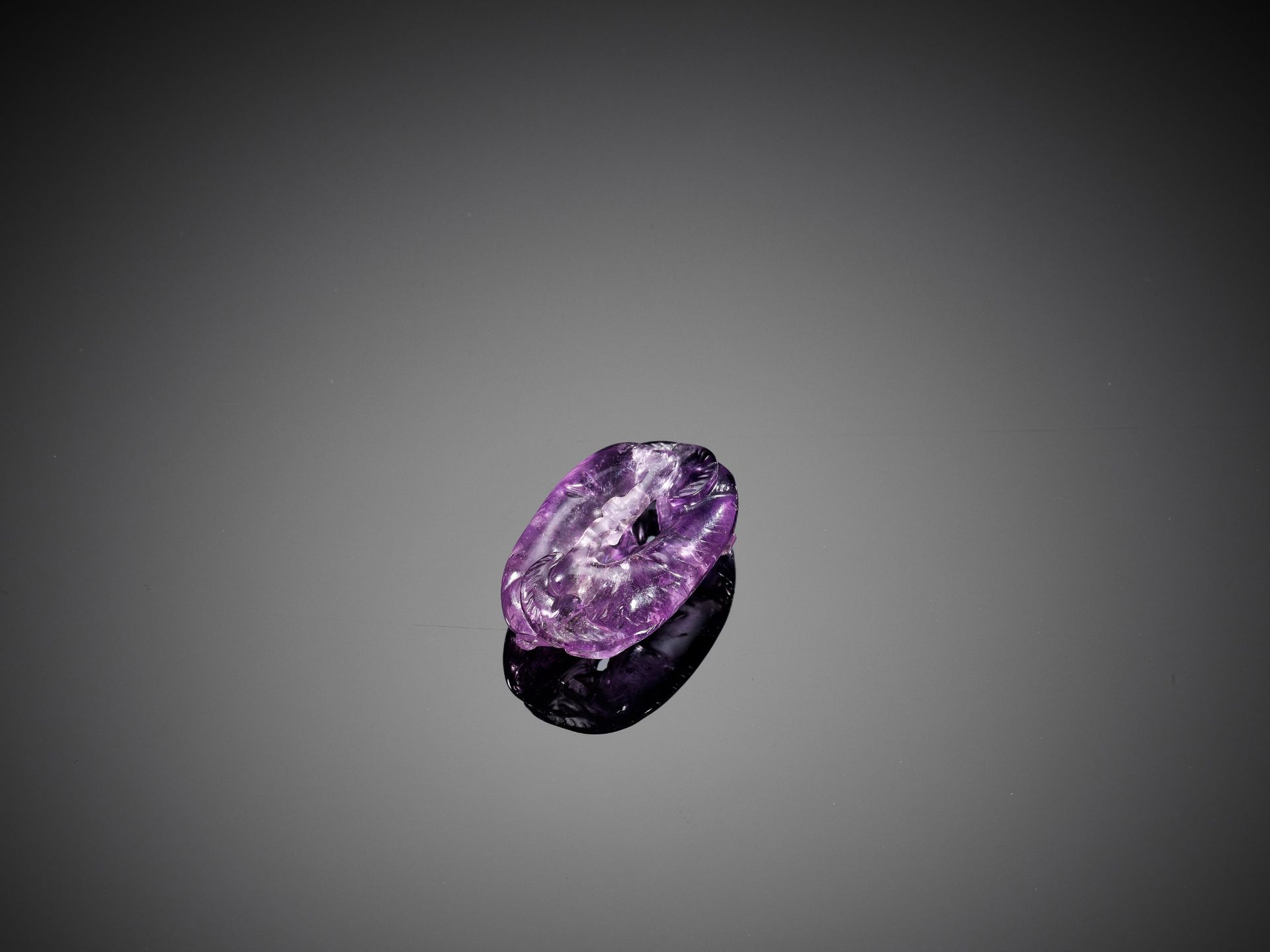 AN AMETHYST 'TWIN CAT' PENDANT, 19TH CENTURY - Image 13 of 13