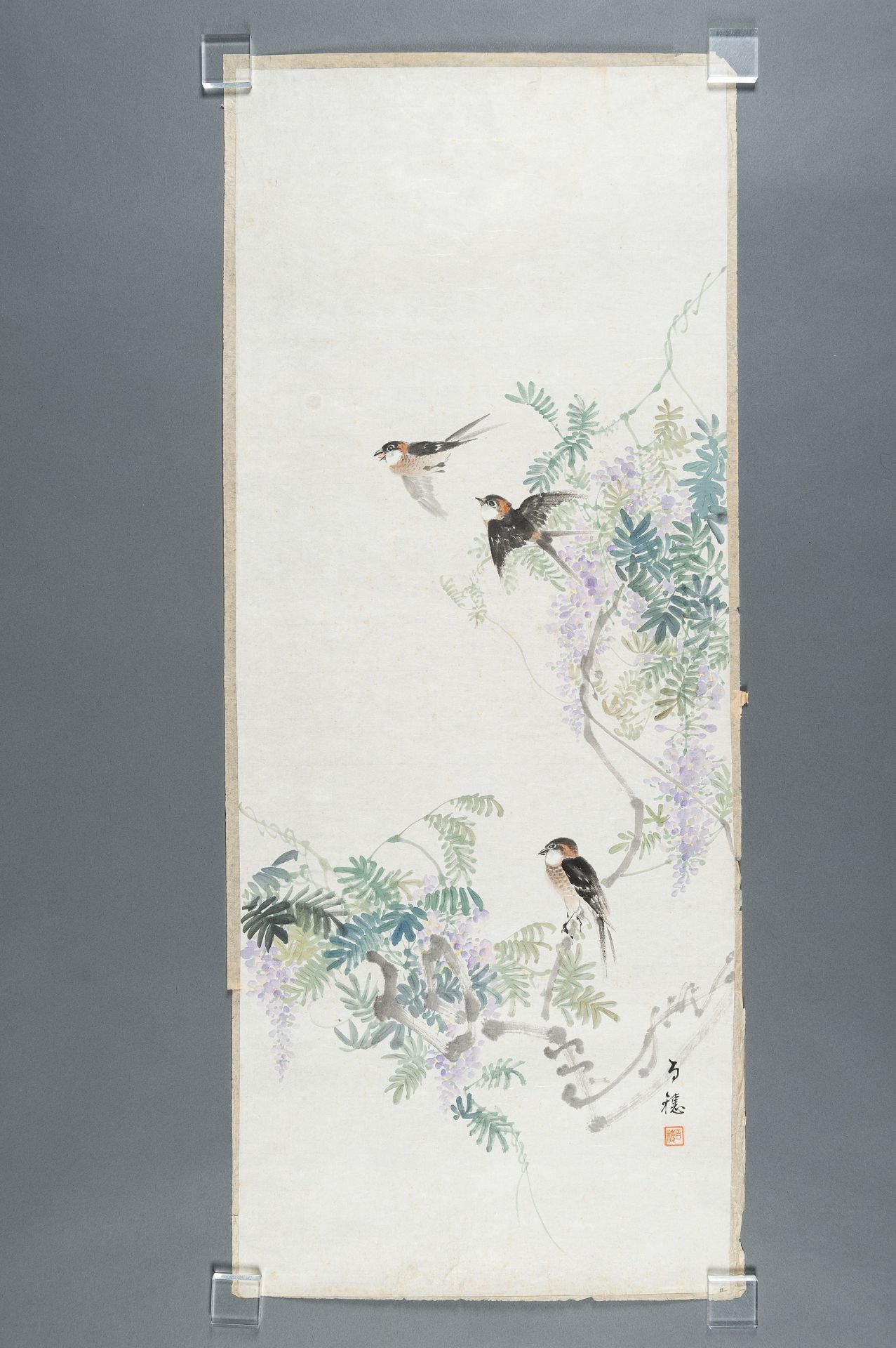 HIRAFUKU HYAKUSUI (1877-1933): TWELWE PAINTINGS OF BIRDS - Bild 39 aus 74