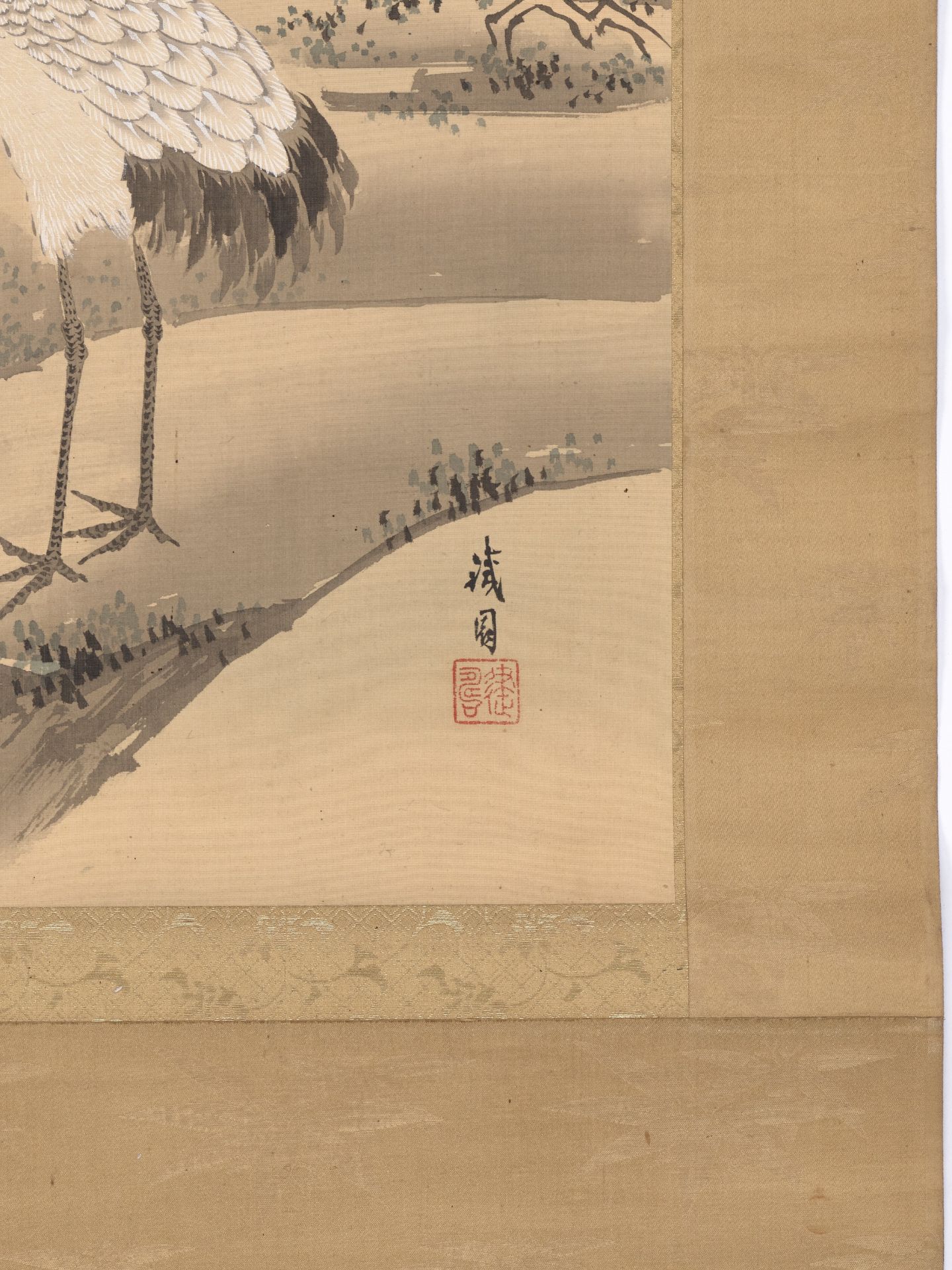 SAKUMA TETSUEN: A SCROLL PAINTING OF A SAGE WITH ATTENDANT AND CRANE - Bild 4 aus 5