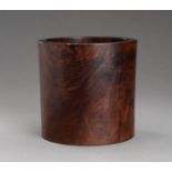 A FINE WOODEN BRUSHPOT, BITONG, QING