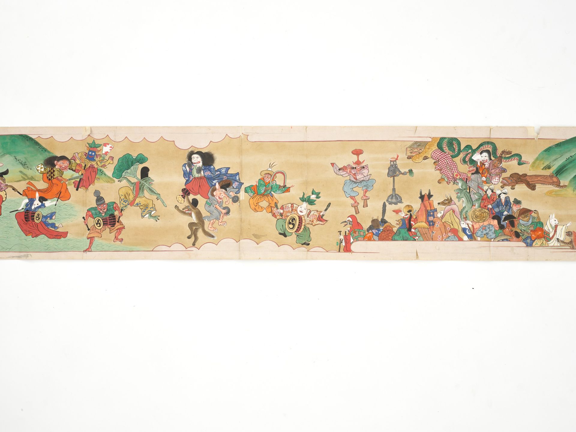 AN EMAKI HANDSCROLL DEPICTING THE NOCTURNAL PROCESSION OF THE HUNDRED DEMONS, HYAKKI YAGYO - Image 7 of 9