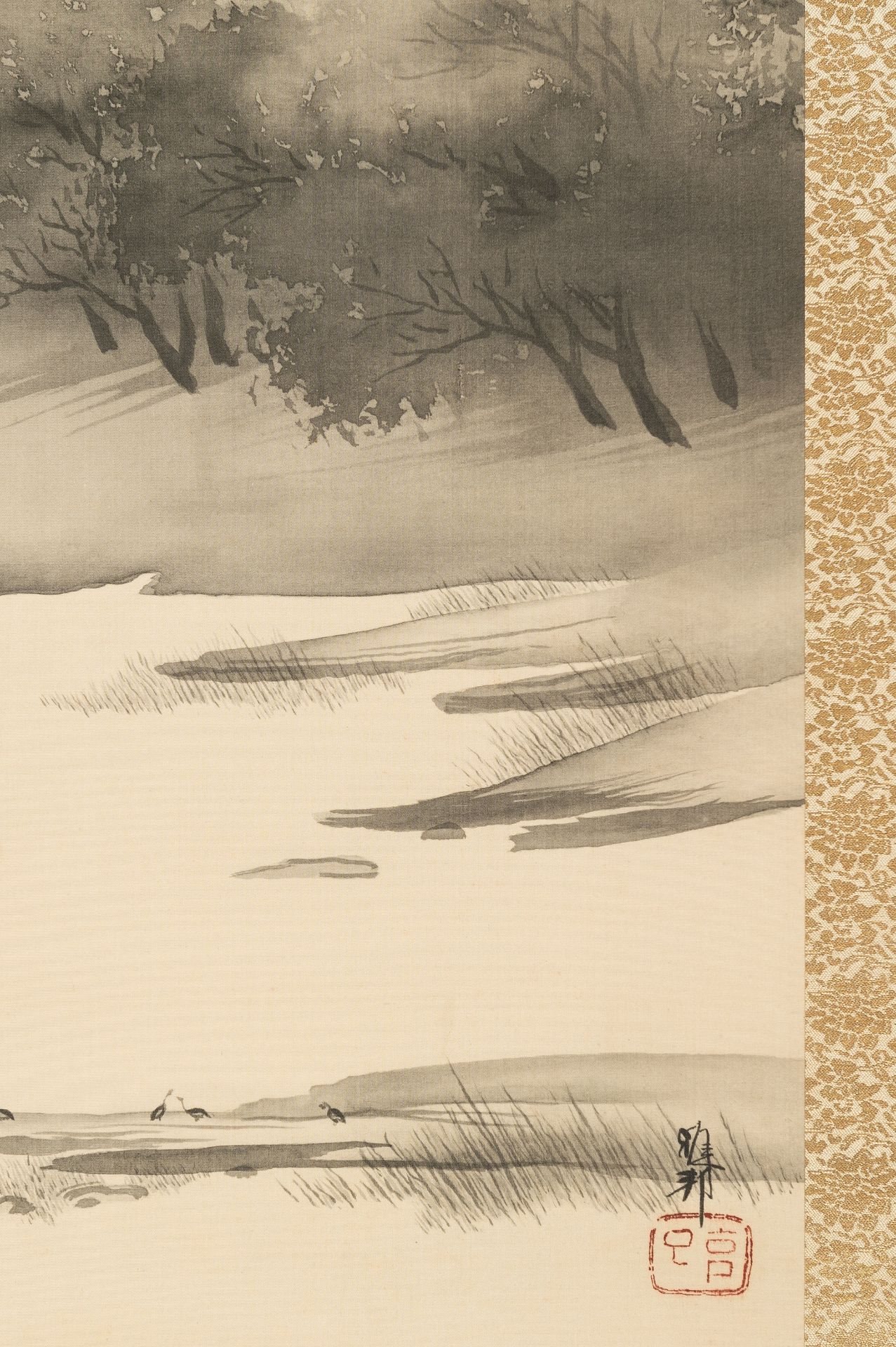 HASHIMOTO GAHO (1835-1908): A SCROLL PAINTING OF A LANDSCAPE - Image 9 of 15