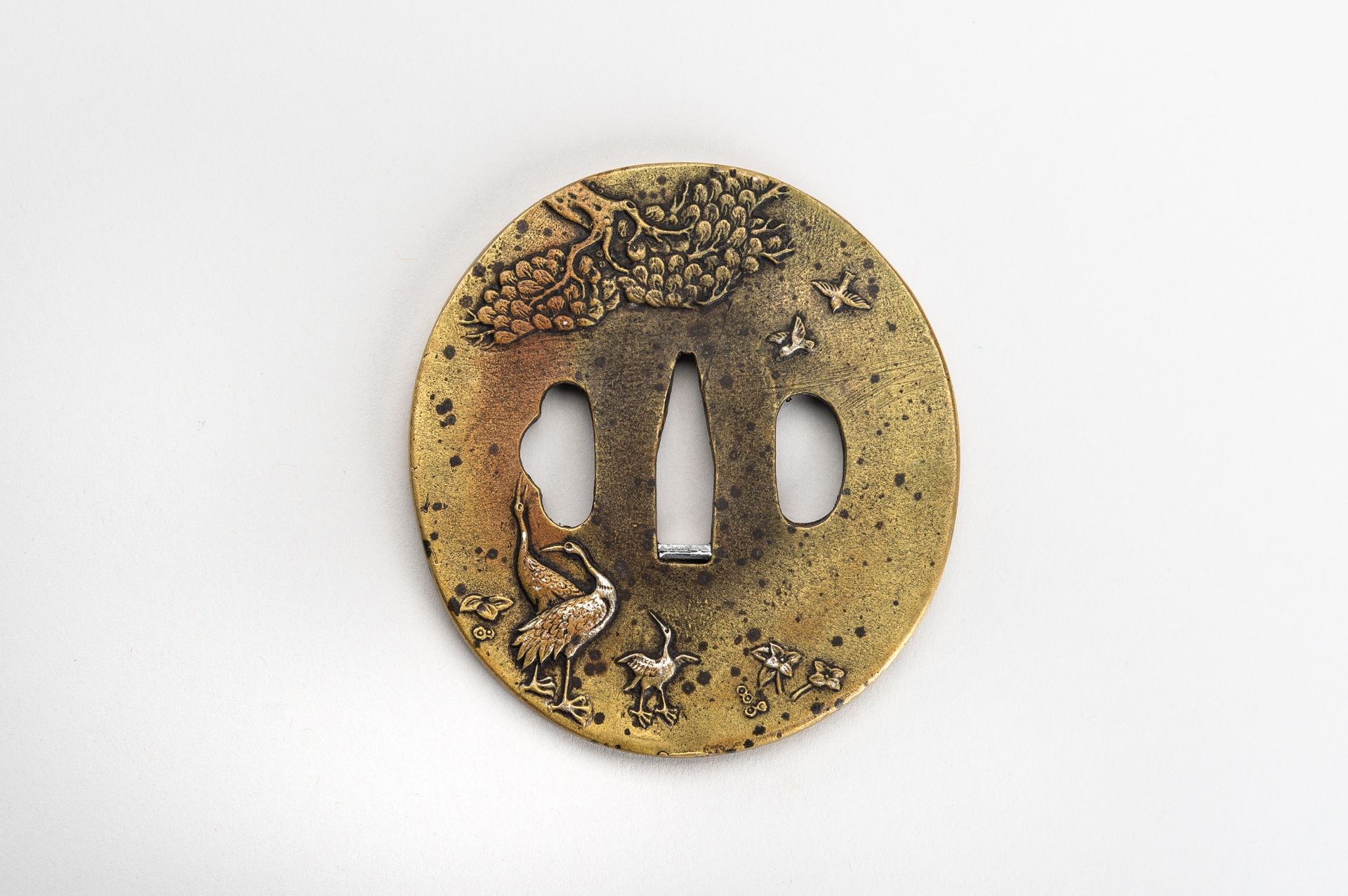 A LOT WITH THREE COPPER AND BRASS TSUBA, 19th CENTURY - Image 5 of 12