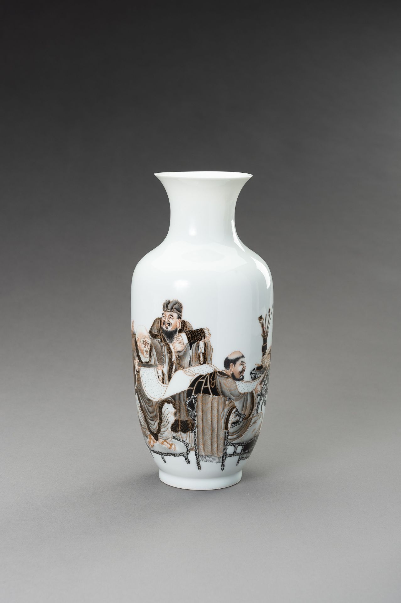 A PORCELAIN 'SCHOLARS' VASE, REPUBLIC PERIOD - Image 2 of 11