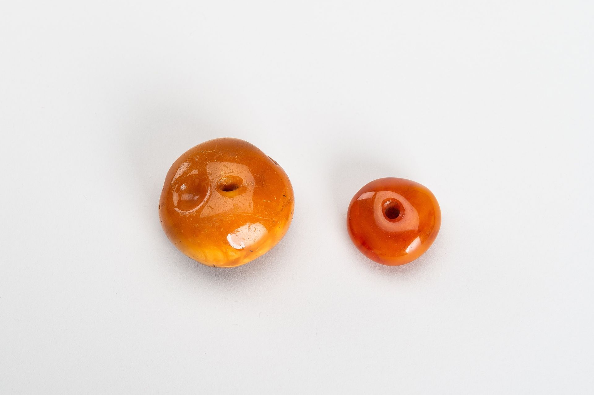 TWO MASSIVE HIMALAYAN AMBER BEADS - Image 8 of 10