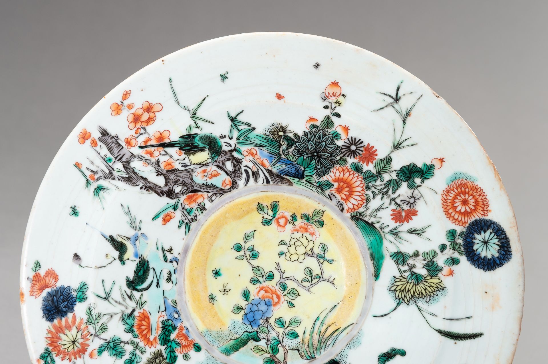 A FAMILLE VERTE CERAMIC TRAY, QING DYNASTY - Image 3 of 8