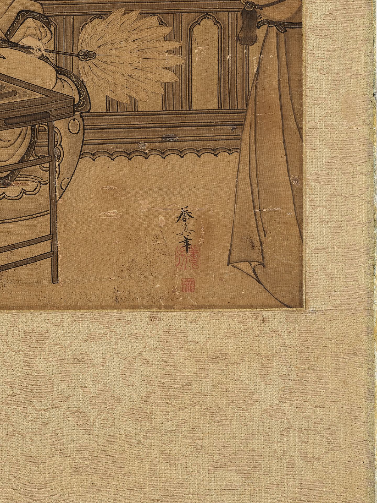 KOTO YOSHIN: A FINE KANO SCHOOL PAINTING OF 'SCHOLAR READING A SCROLL' - Bild 5 aus 8