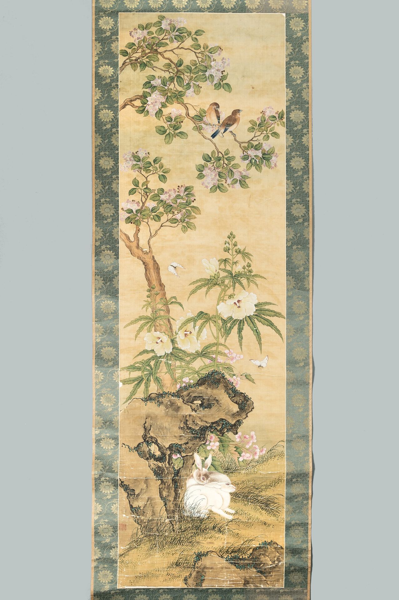 A GROUP OF THREE SCROLL PAINTINGS WITH DUCKS, BIRDS, AND RABBITS, QING - Image 4 of 30