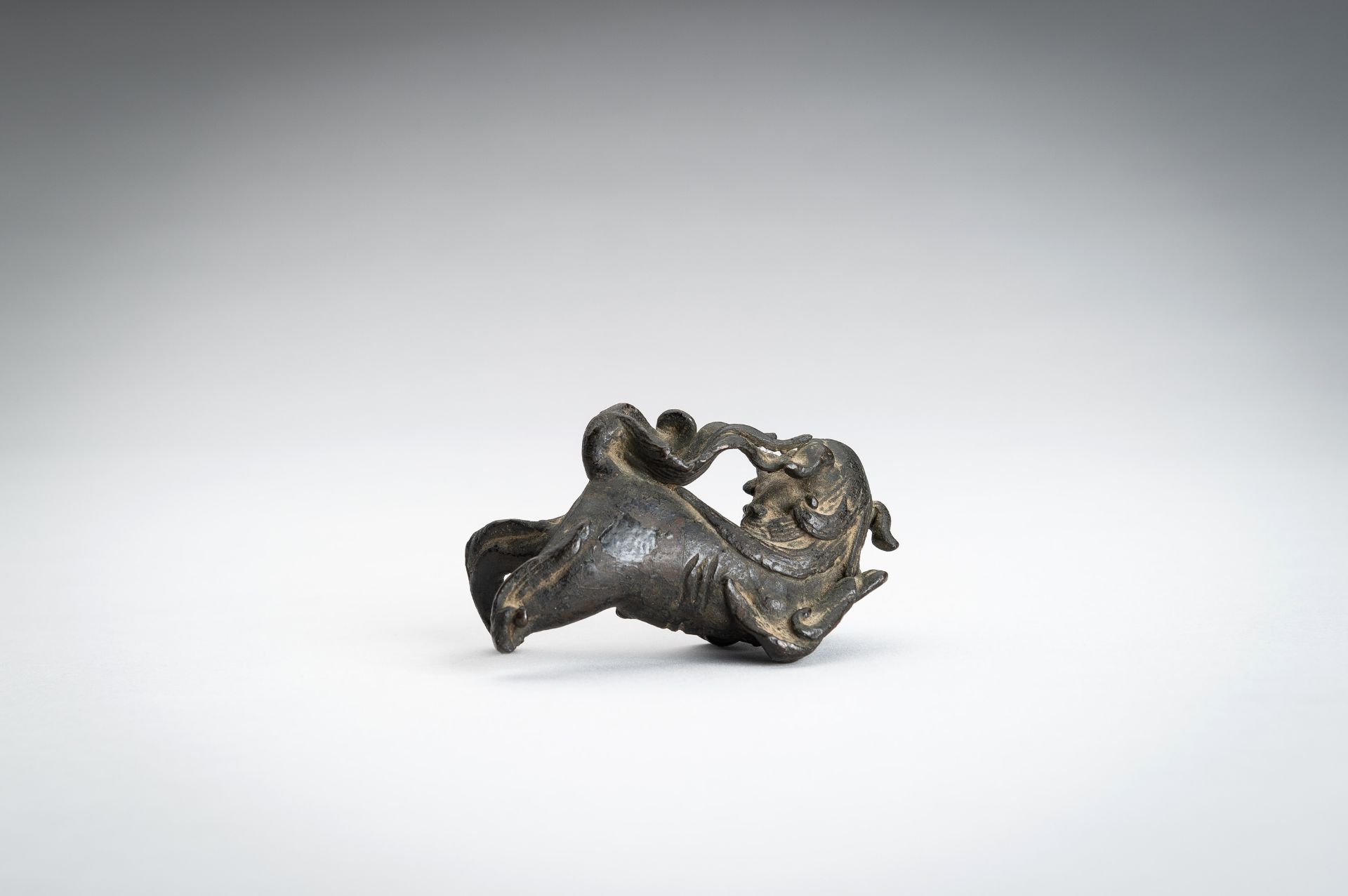 A BRONZE 'BUDDHIST LION' ORNAMENT, MING - Image 8 of 14